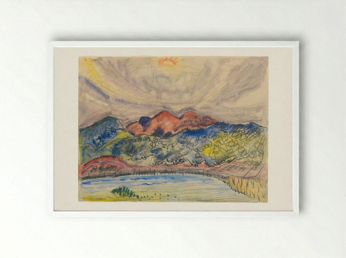 Early Landscape - Charles Demuth - Framed Print White