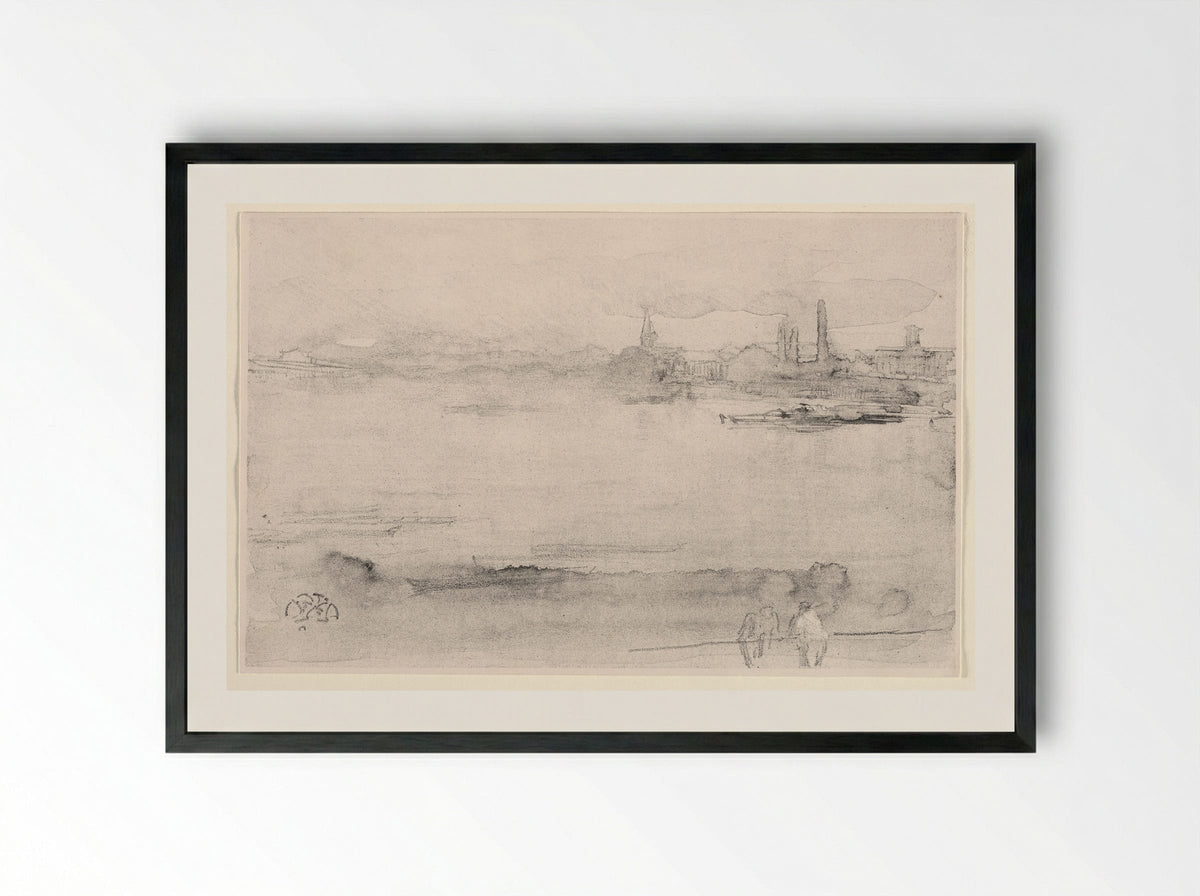 Early Morning - James McNeill Whistler - Framed Print Black