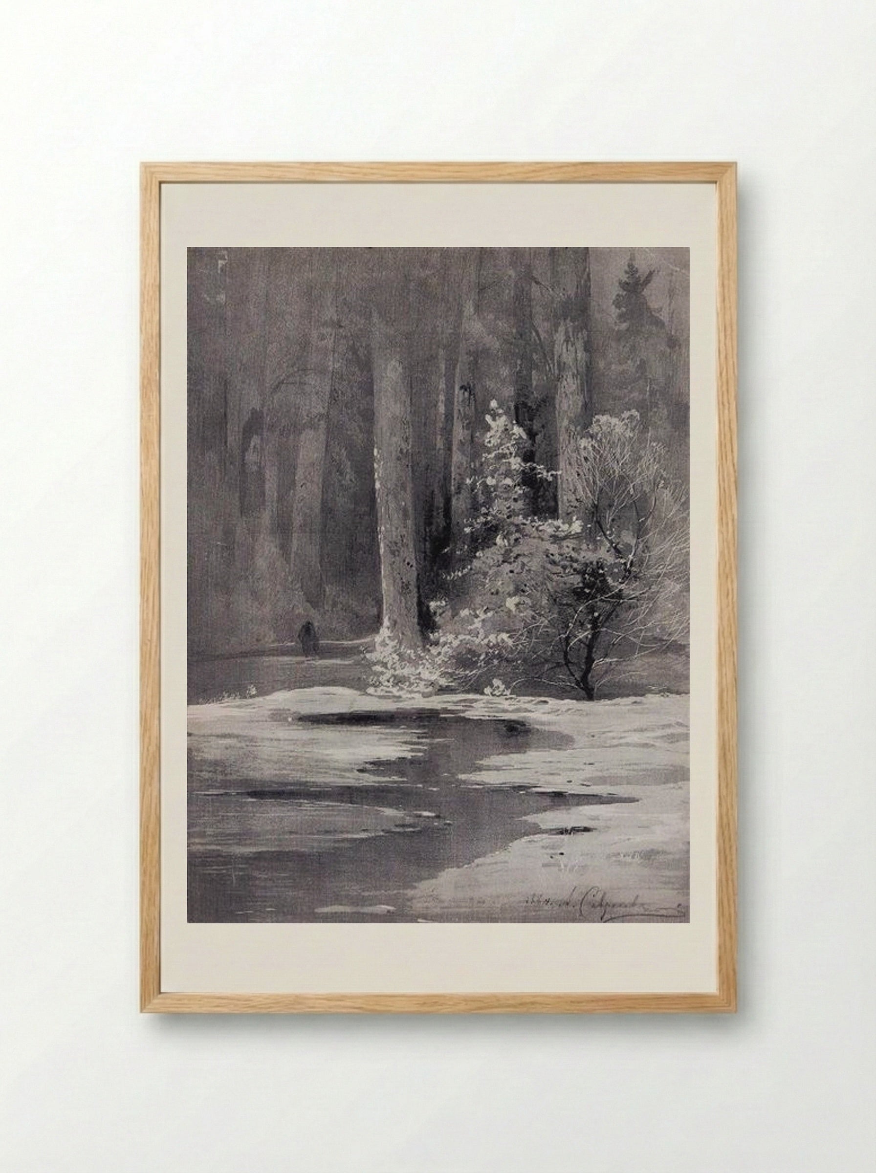 Early Spring. Backwoods - Aleksey Savrasov - Framed Print Wood