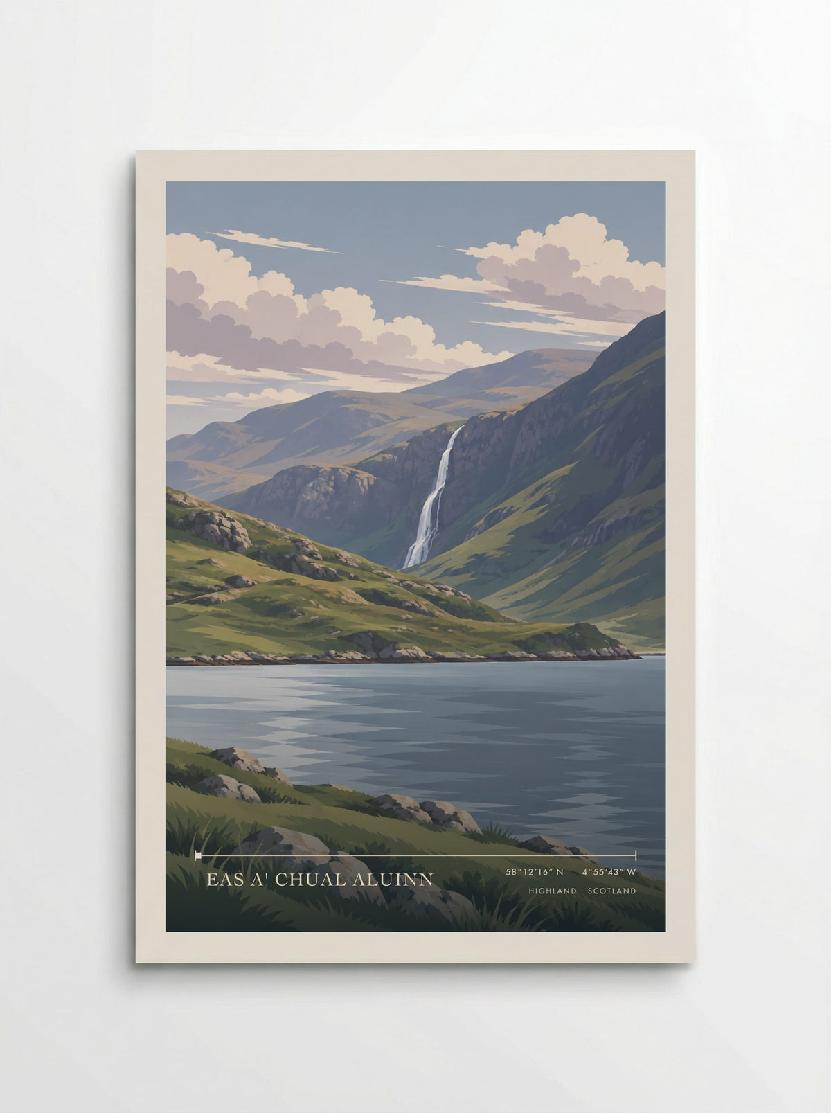 Eas a' Chual Aluinn, Highland | Travel Poster - Poster