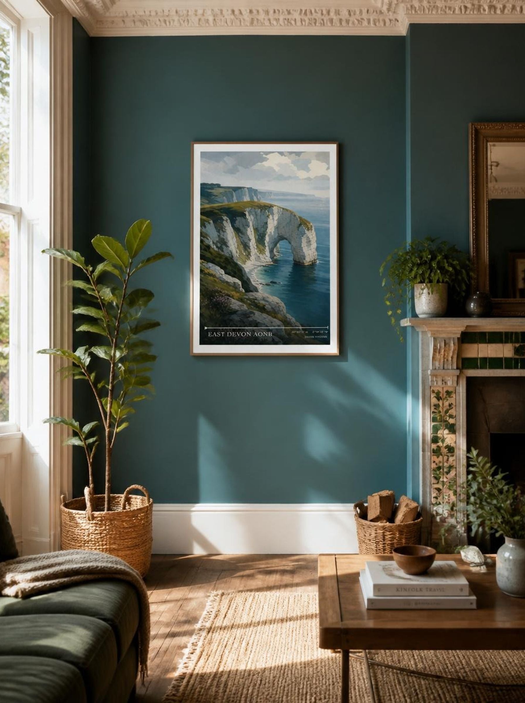 East Devon AONB United Kingdom Travel Poster - Lifestyle