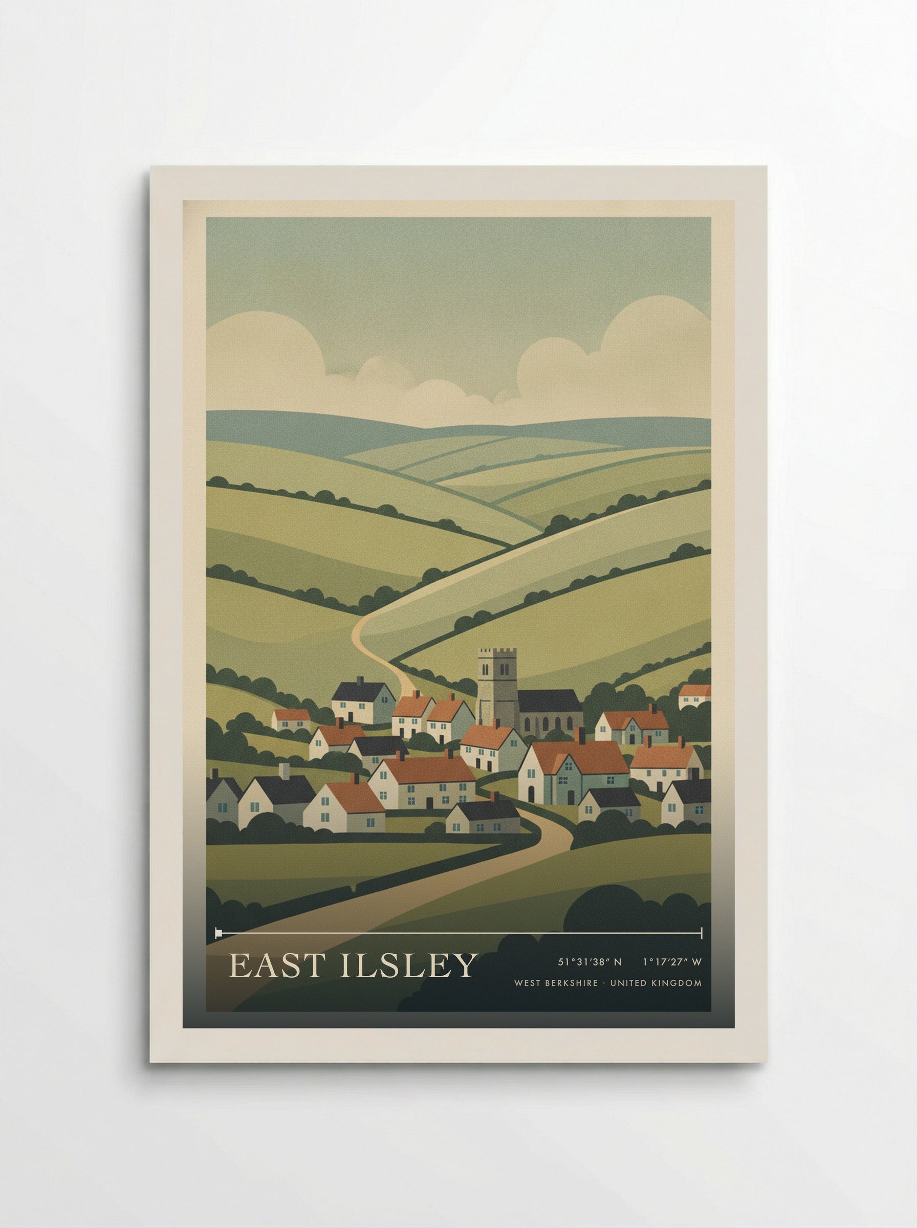 East Ilsley West Berkshire United Kingdom Travel Poster - Poster