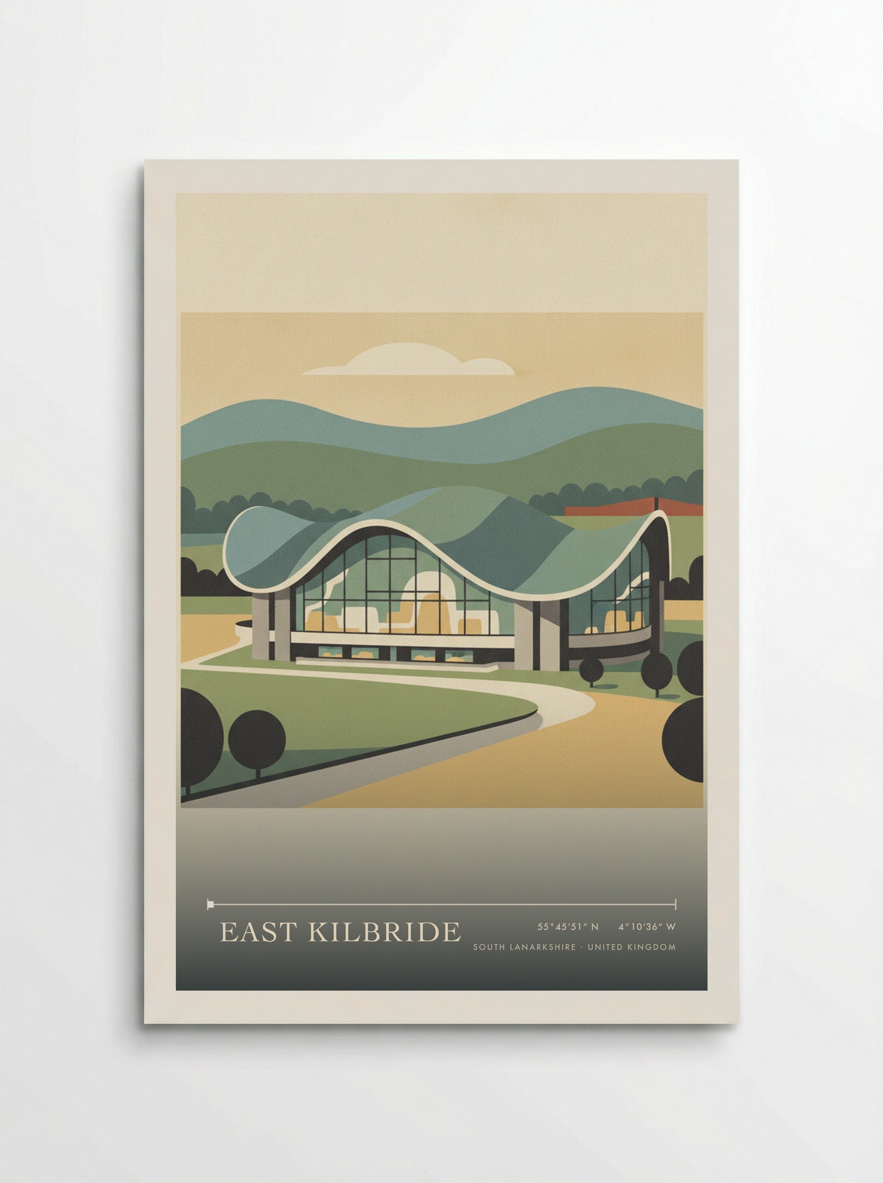 East Kilbride South Lanarkshire United Kingdom Travel Poster - Poster