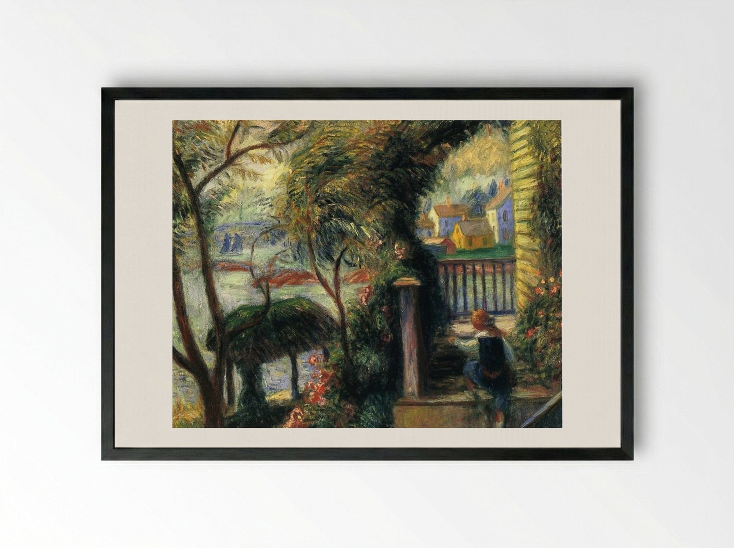 East Point, Gloucester - William James Glackens - Framed Print Black