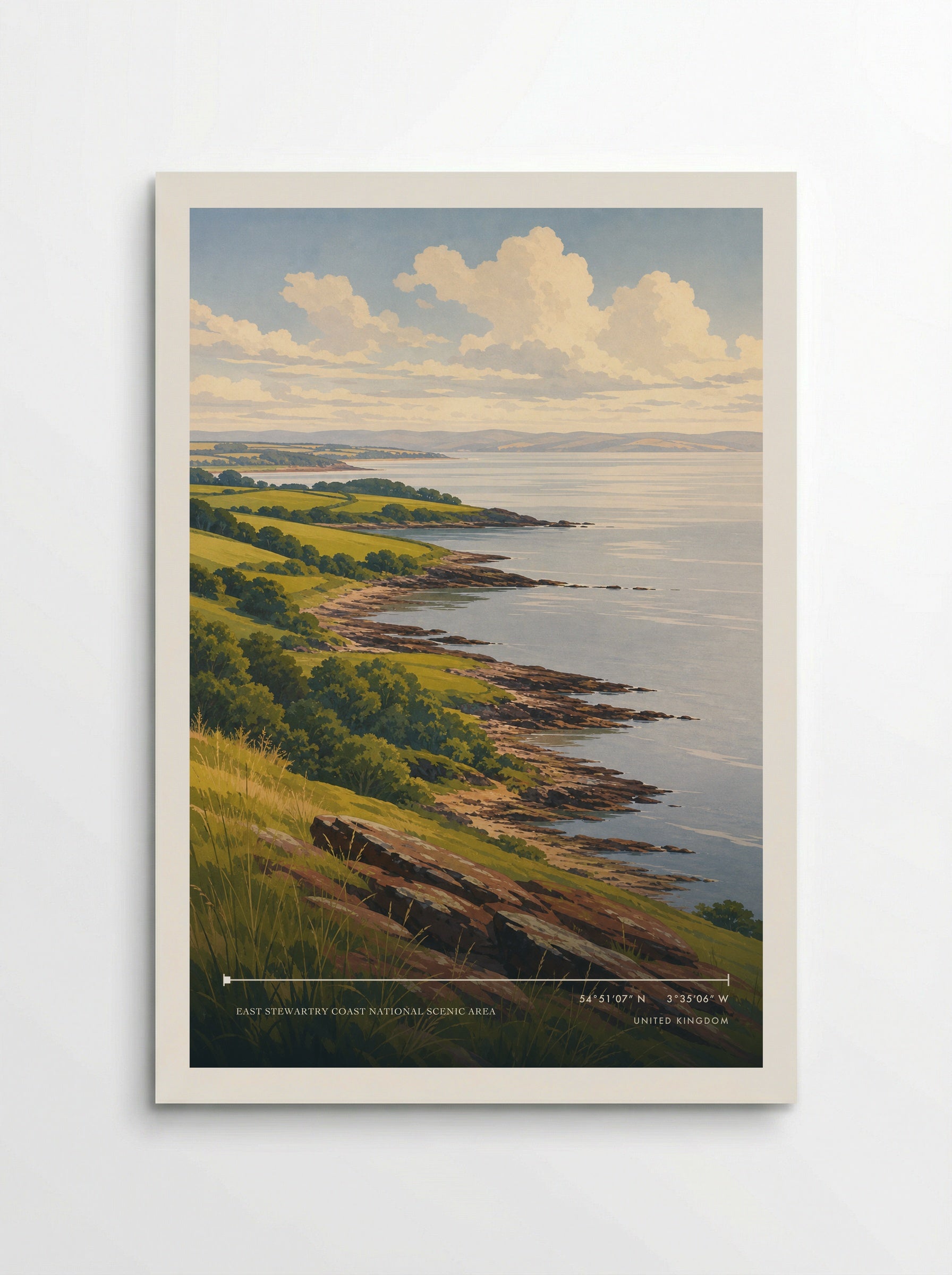 East Stewartry Coast National Scenic Area United Kingdom Travel Poster - Poster