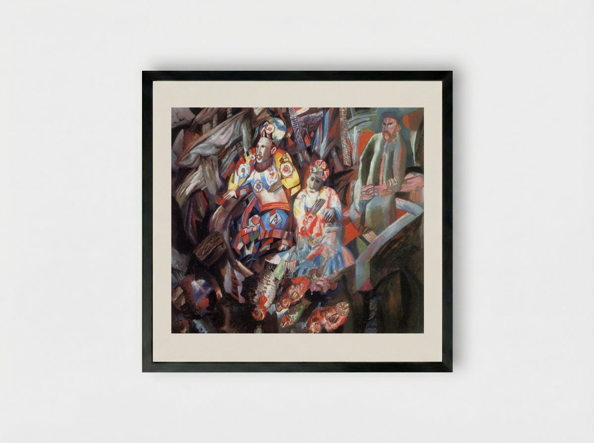 East and West - Pavel Filonov - Framed Print Black