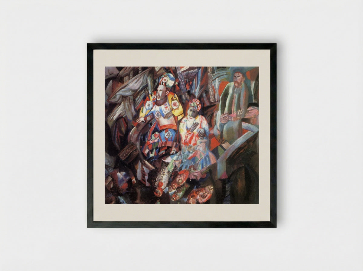 East and West - Pavel Filonov - Framed Print Black