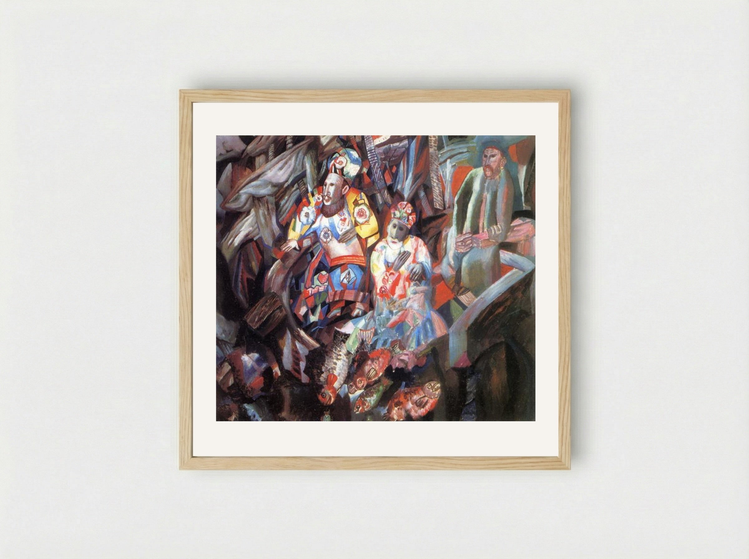 East and West - Pavel Filonov - Framed Print Wood