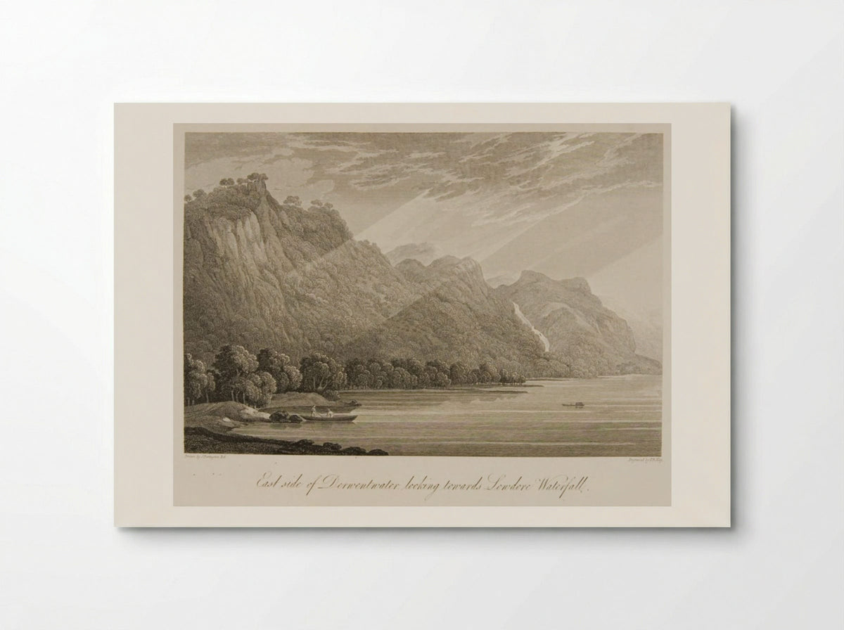 East side of Derwentwater looking towards Lowdore Waterfall - F.R. Hay - Poster