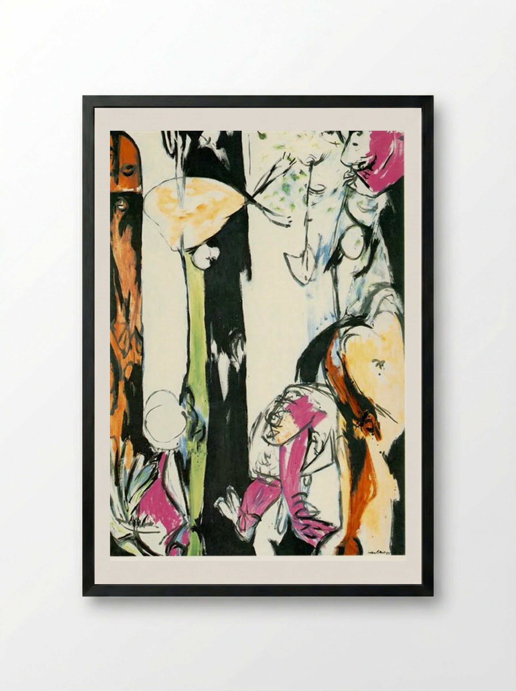 Easter and the Totem - Jackson Pollock - Framed Print Black