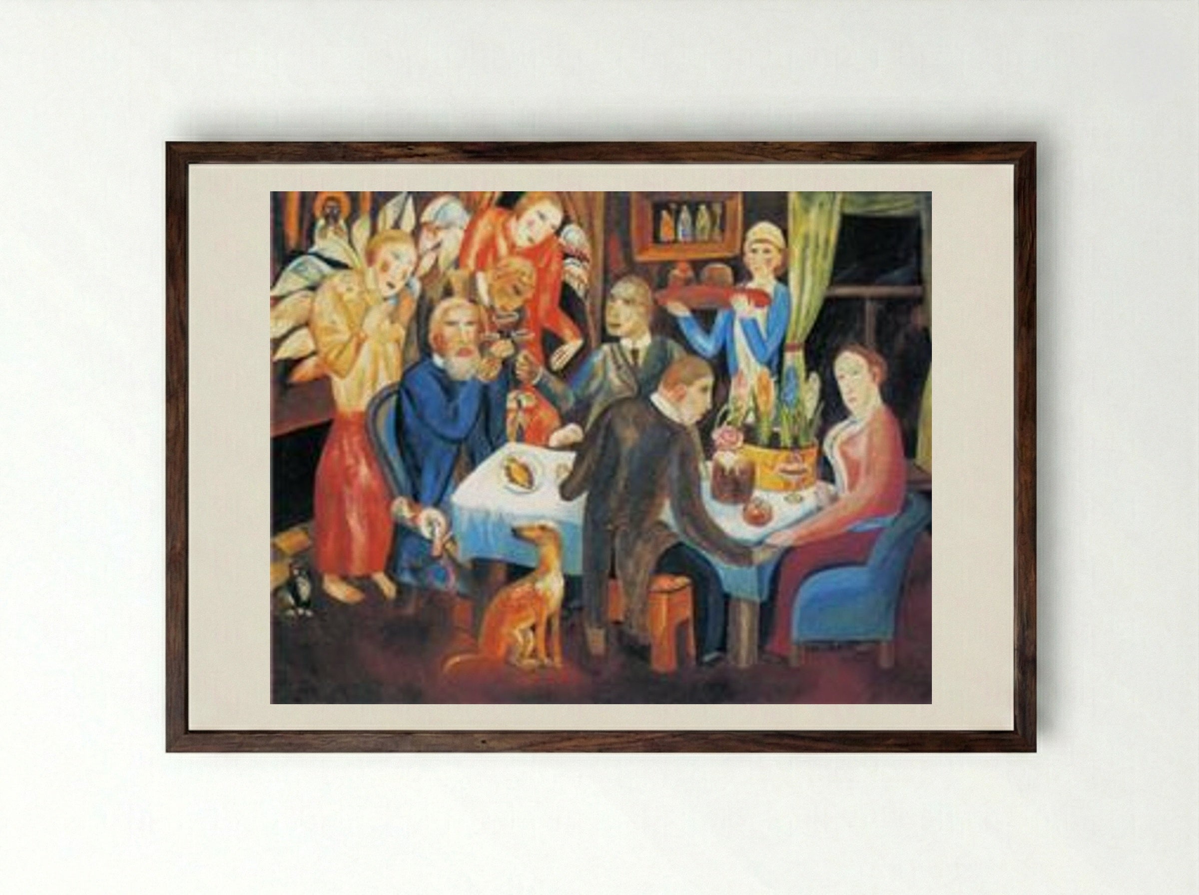 Easter - Pavel Filonov - Framed Print Dark Wood