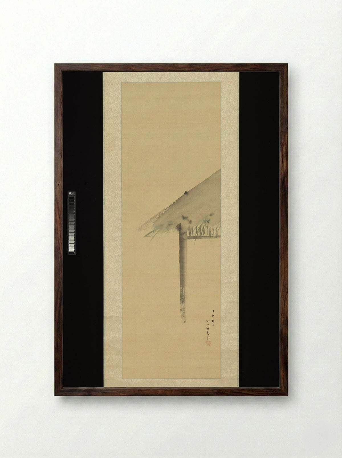 Eaves Decorated with Irises for the Tango Festival - Kikuchi Yōsai - Framed Print Dark Wood