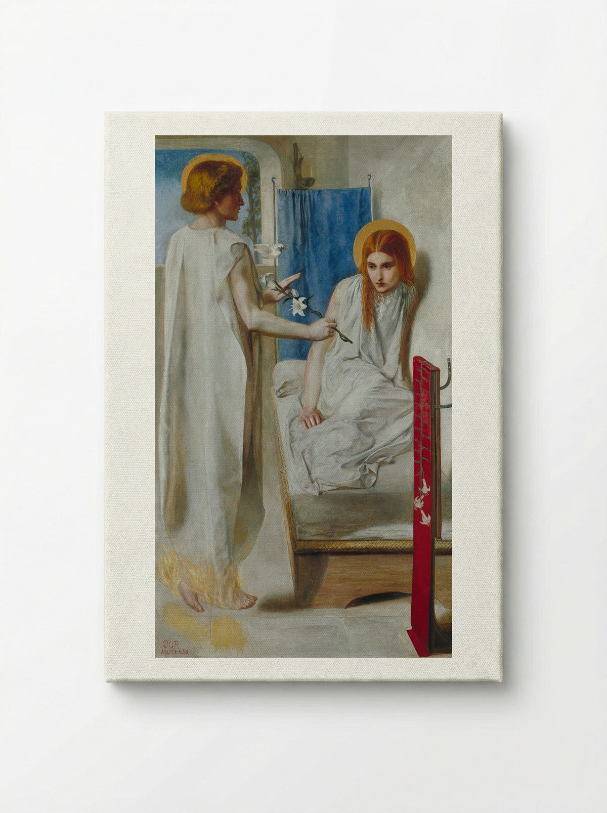 Ecce Ancilla Domini - Dante Gabriel Rossetti - Canvas