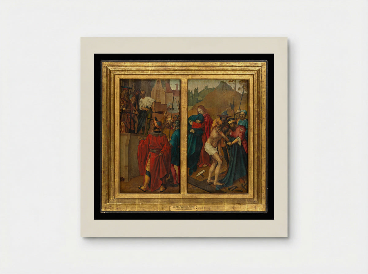 Ecce Homo and The Disrobing of Christ - Cornelis Engebrechtsz - Poster