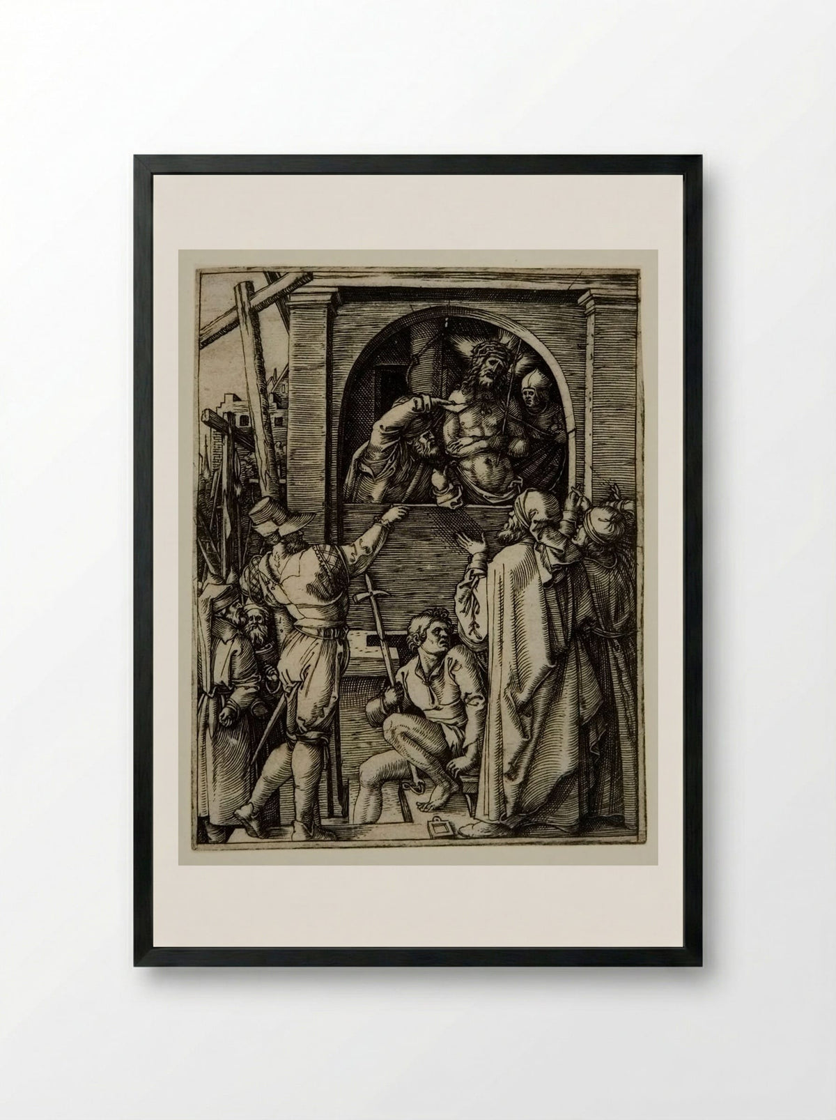 Ecce Homo - Marcantonio Raimondi - Framed Print Black