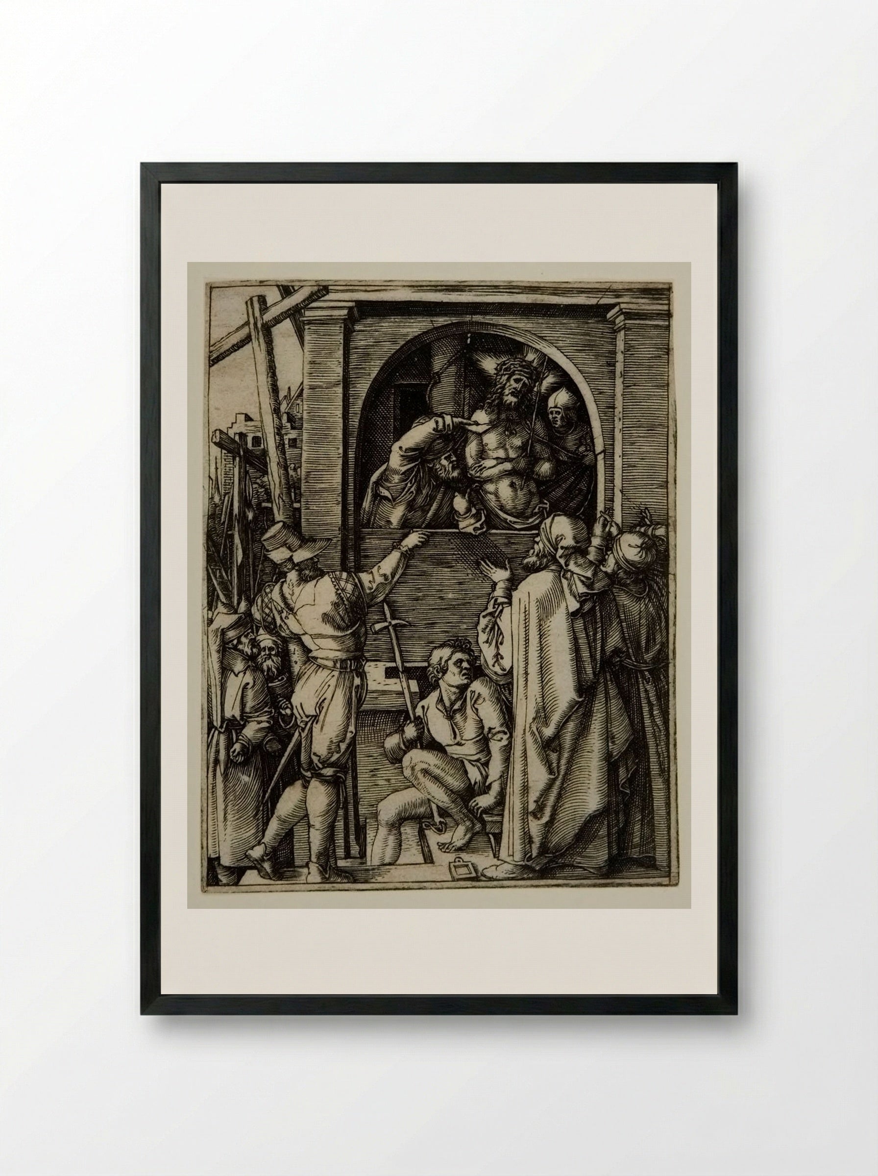 Ecce Homo - Marcantonio Raimondi - Framed Print Black