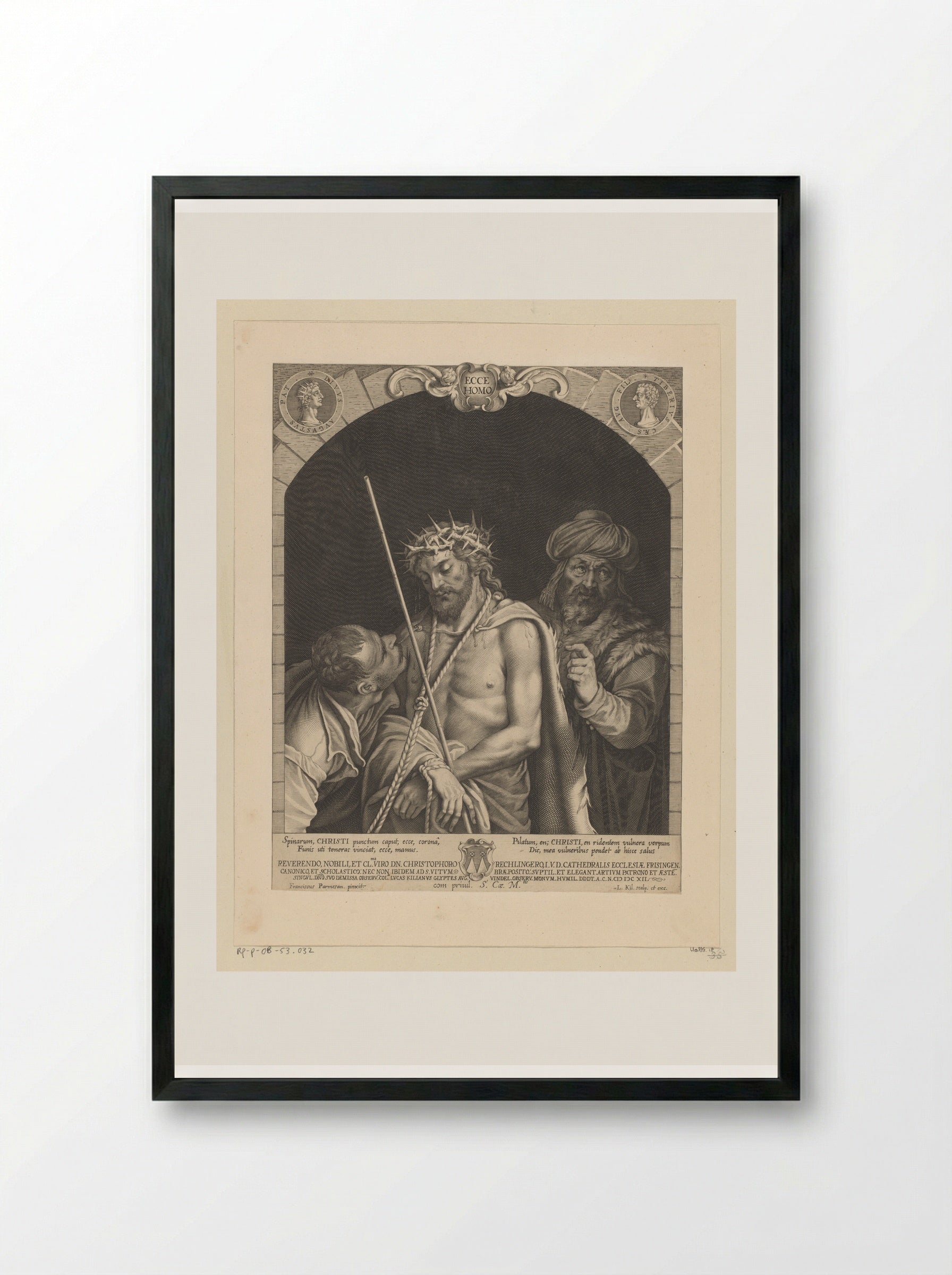 Ecce Homo - Lucas Kilian - Framed Print Black