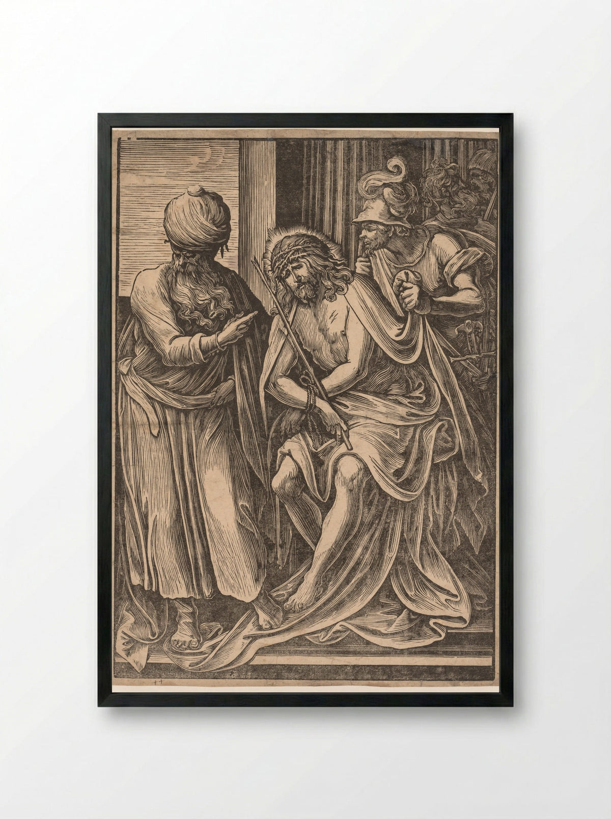 Ecce Homo - Giuseppe Scolari - Framed Print Black