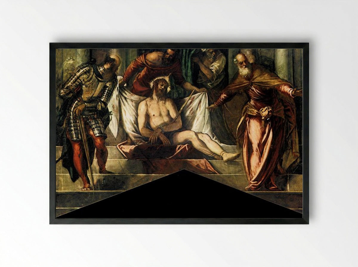 Ecce Homo - Tintoretto - Framed Print Black