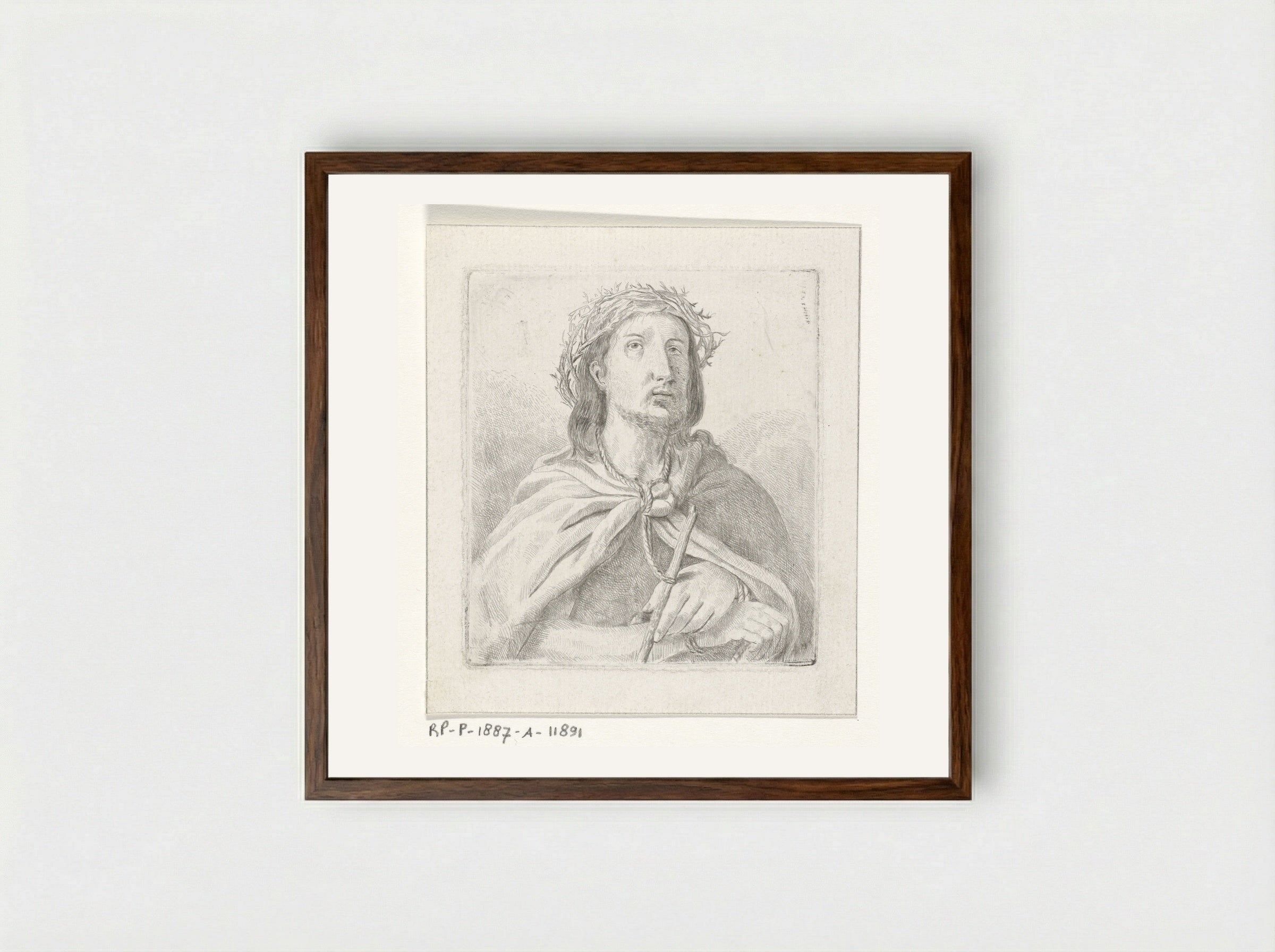 Ecce Homo - Elisabeth Alida Haanen - Framed Print Dark Wood