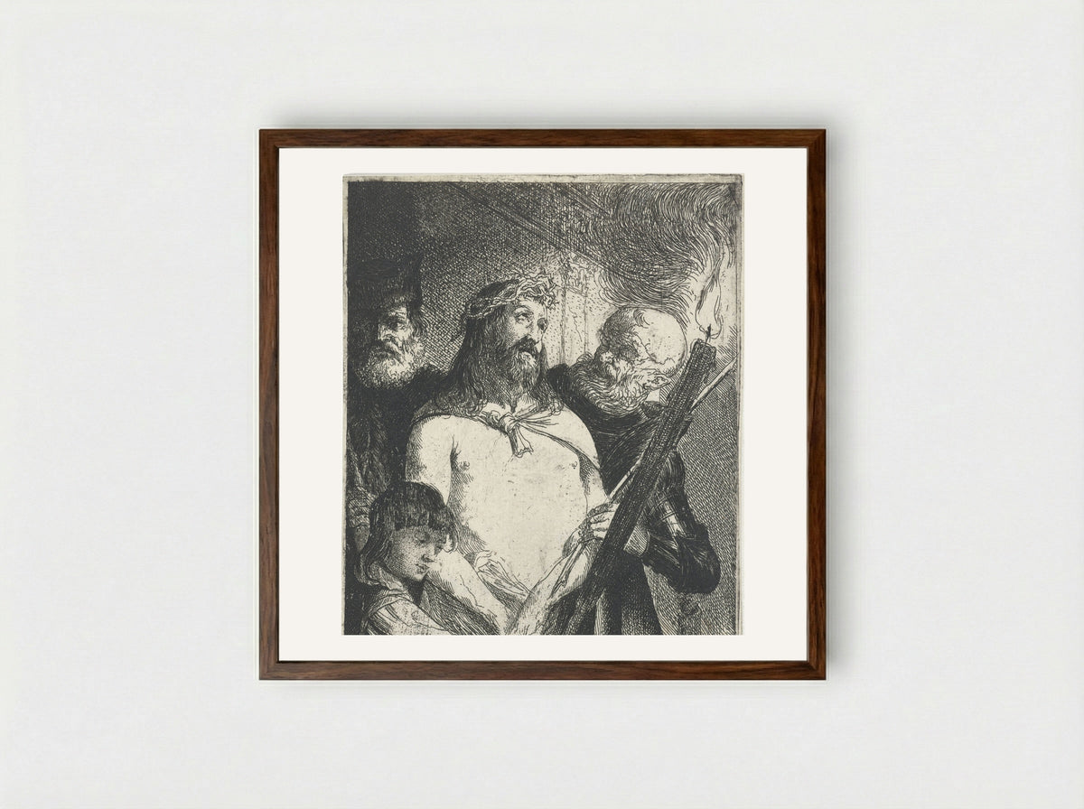 Ecce Homo - Pieter Rottermondt - Framed Print Dark Wood
