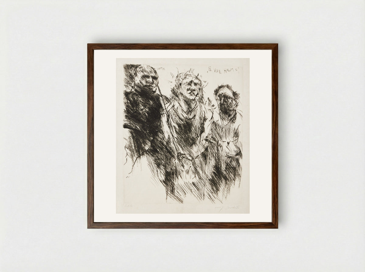 Ecce Homo - Lovis Corinth - Framed Print Dark Wood