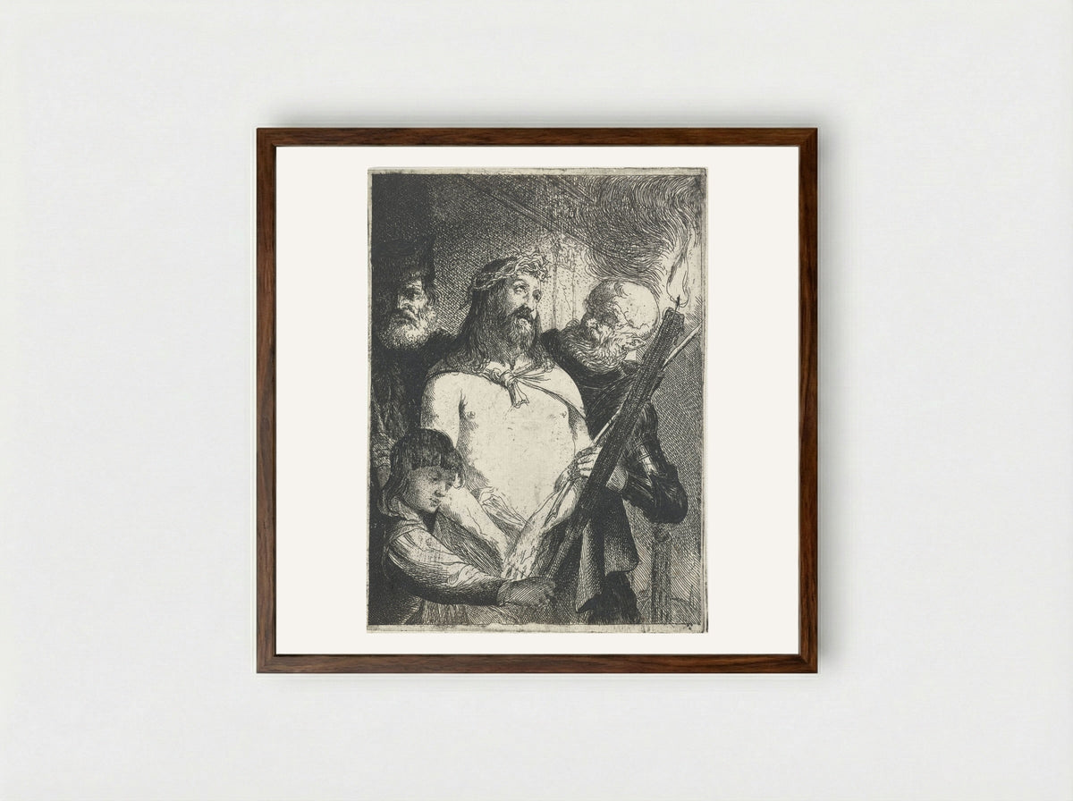 Ecce Homo - Pieter Rottermondt - Framed Print Dark Wood