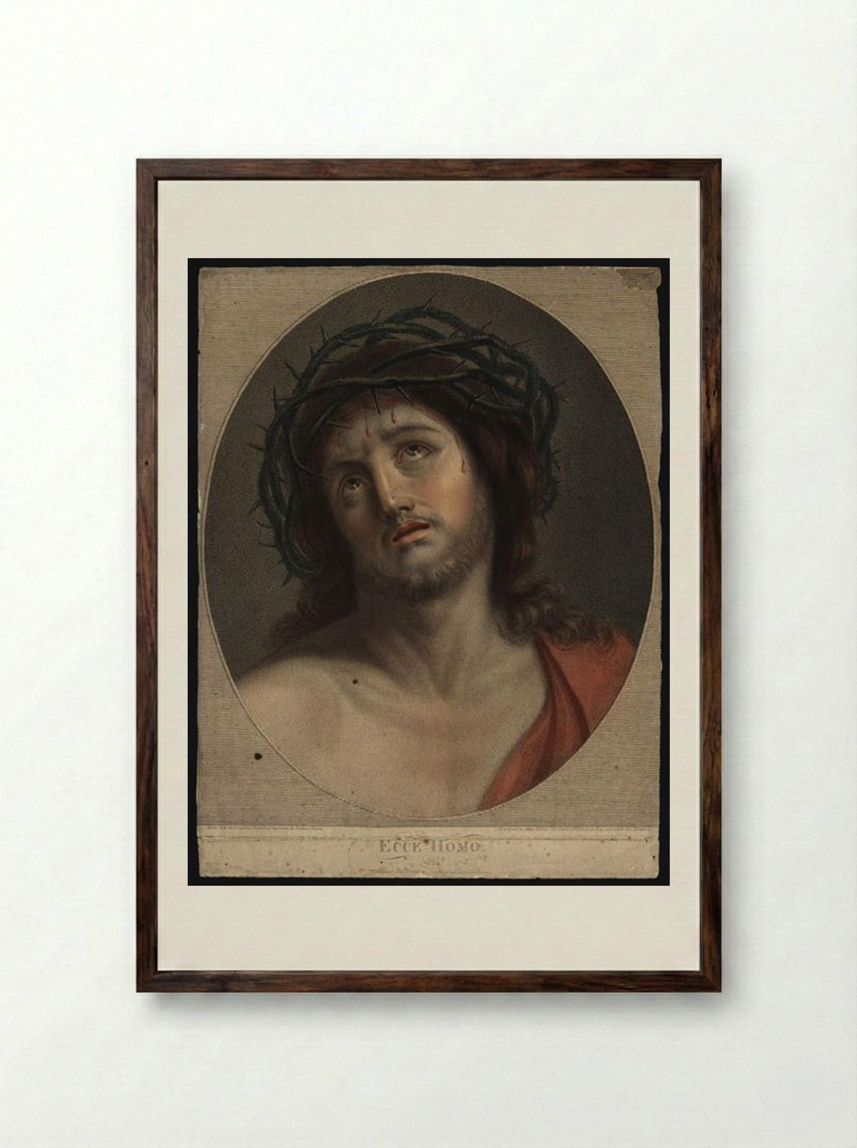 Ecce Homo - Vieira Portuense - Framed Print Dark Wood