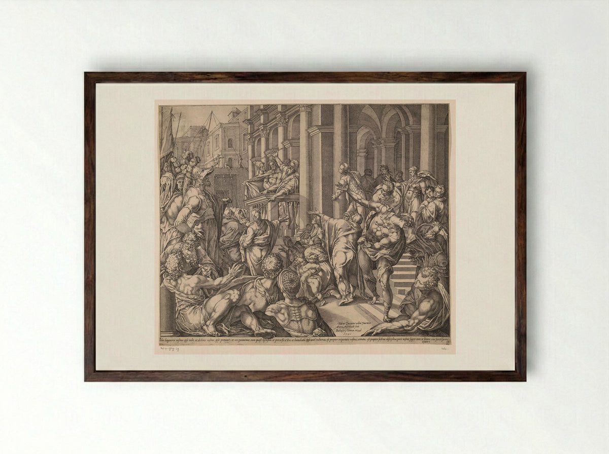 Ecce Homo - Balthasar Caymox - Framed Print Dark Wood