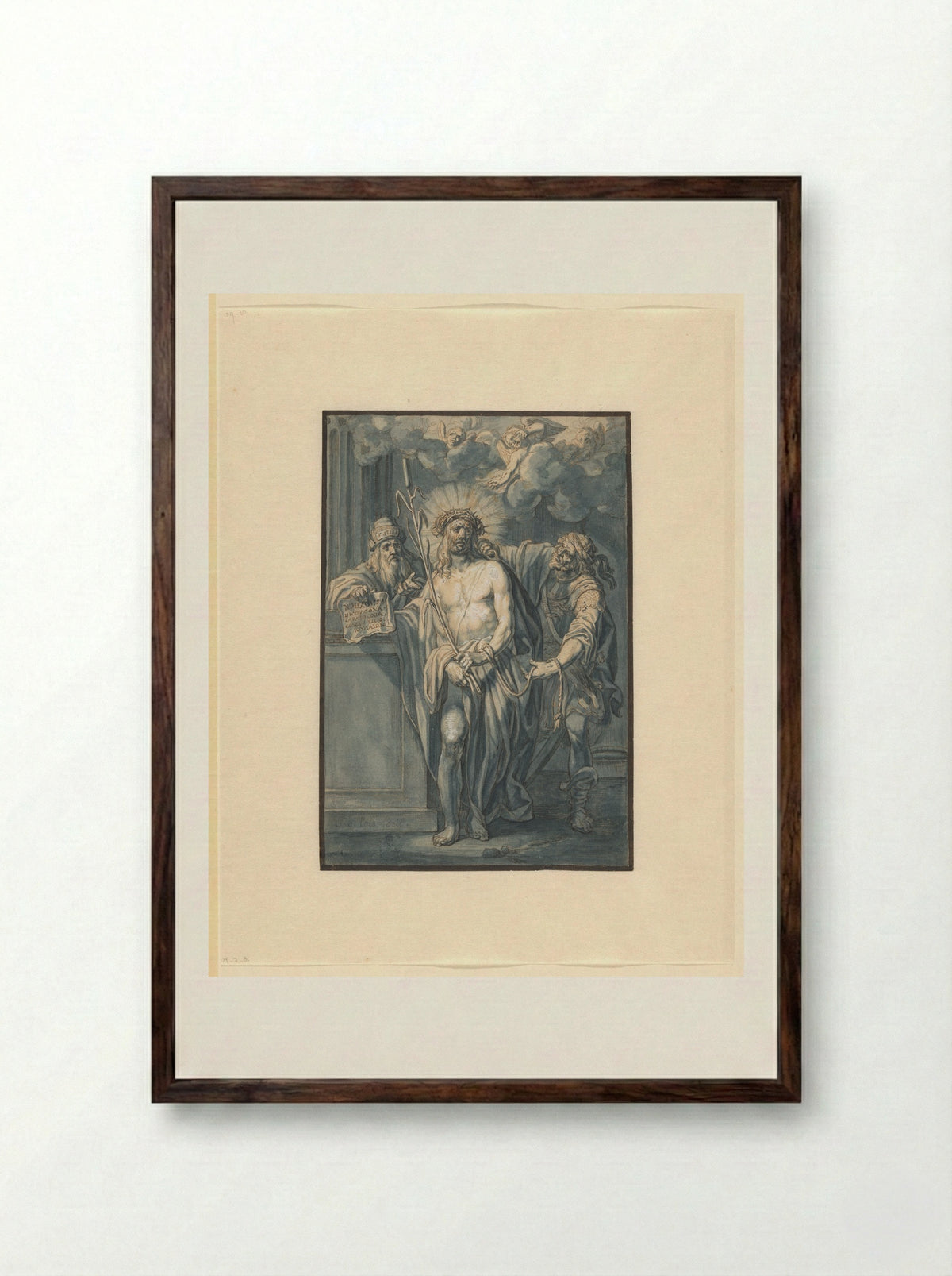 Ecce Homo - Jacob Lois - Framed Print Dark Wood