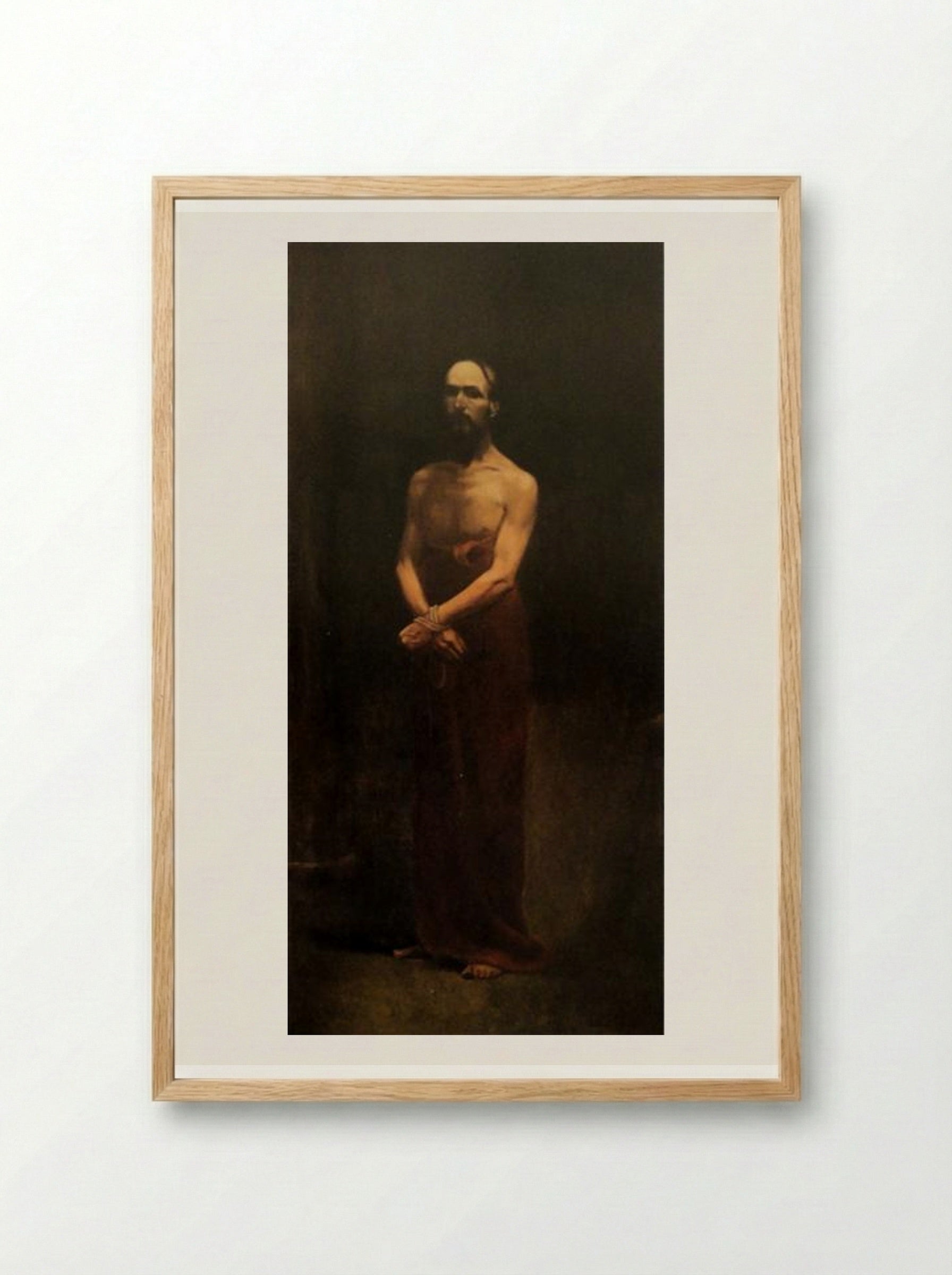 Ecce Homo - António Carneiro - Framed Print Wood