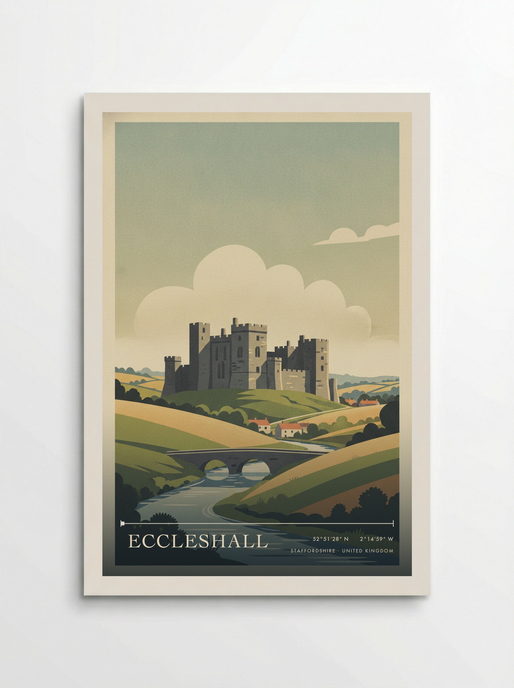 Eccleshall Staffordshire United Kingdom Travel Poster - Poster