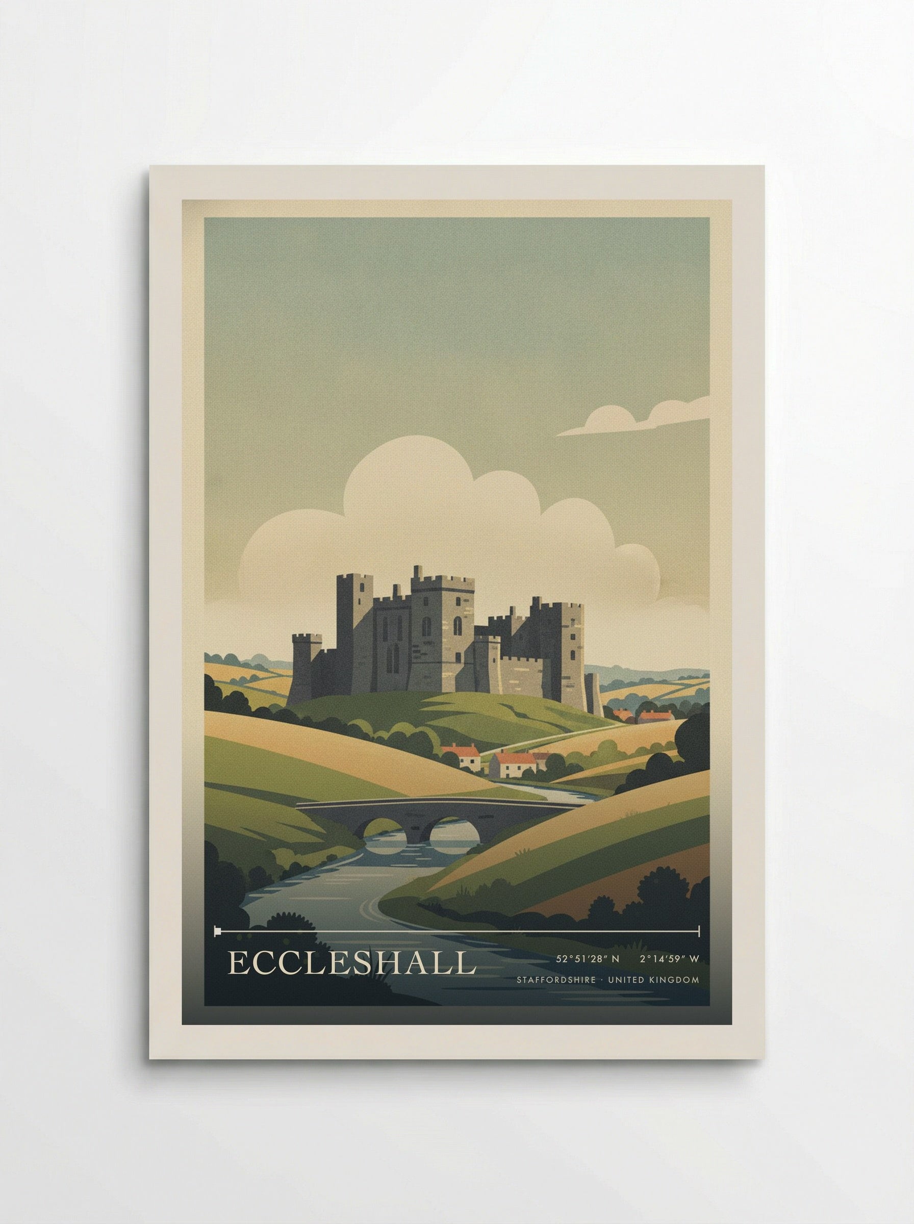 Eccleshall Staffordshire United Kingdom Travel Poster - Poster