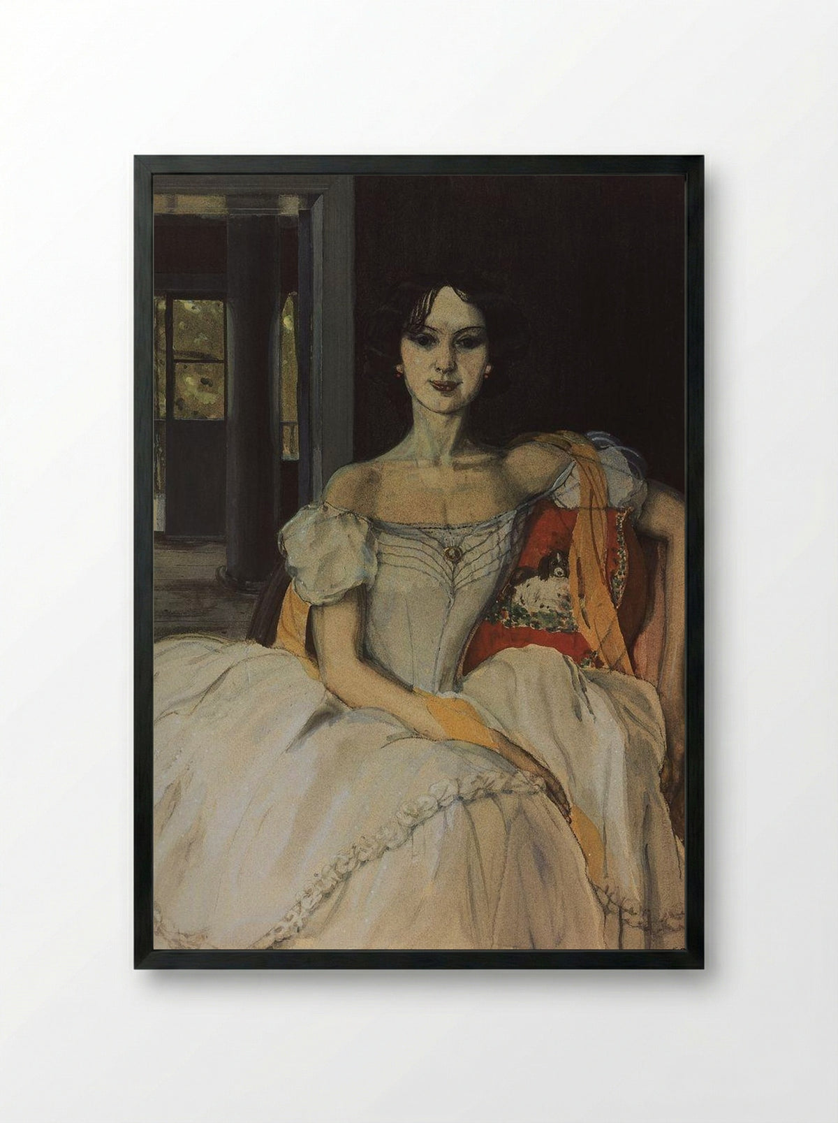 Echo of Bygone Days - Konstantin Somov - Framed Print Black