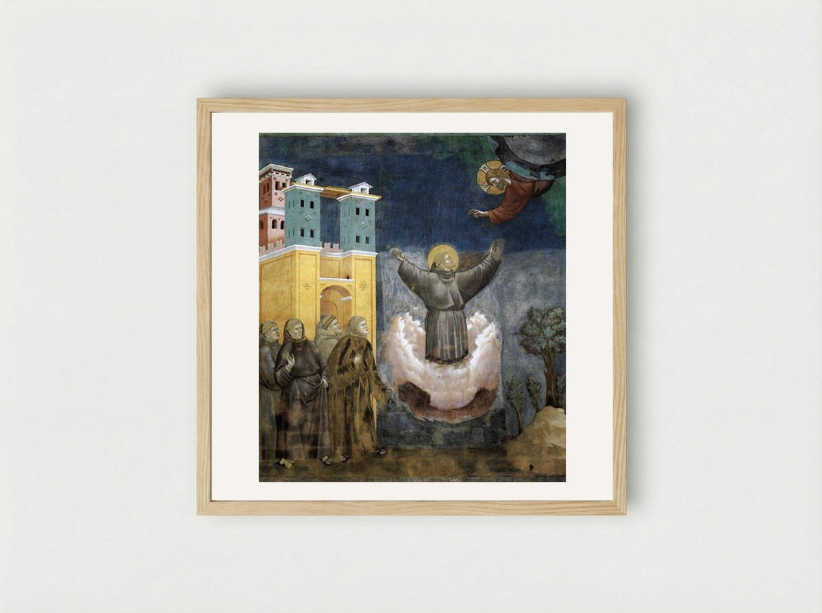 Ecstasy of St. Francis - Giotto di Bondone - Framed Print Wood