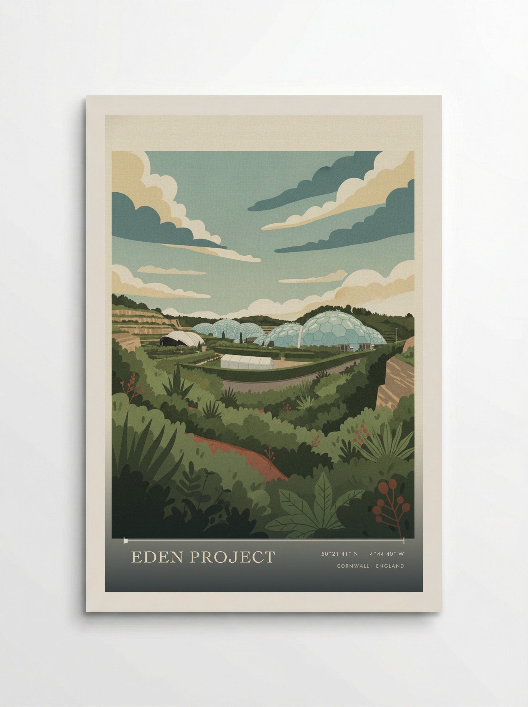 Eden Project Cornwall England Travel Poster - Poster