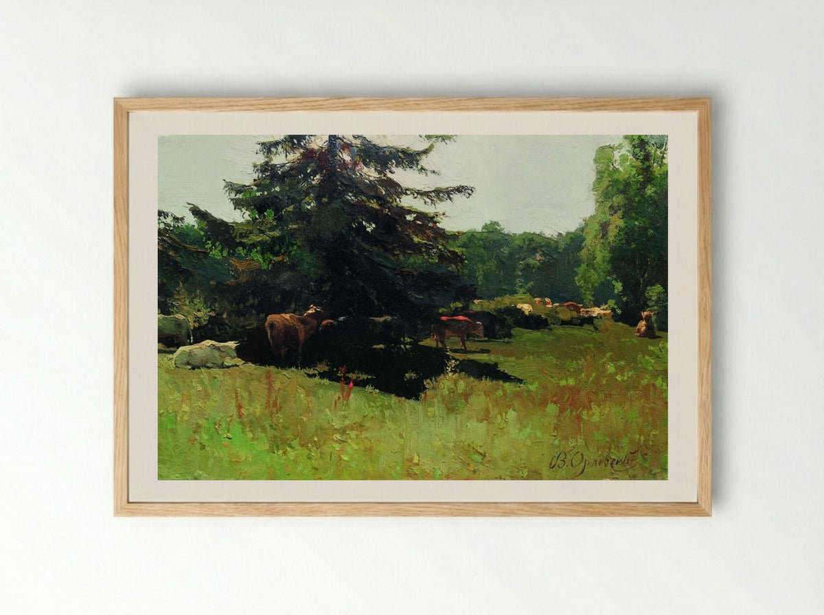 Edge of a Wood - Volodymyr Orlovsky - Framed Print Wood