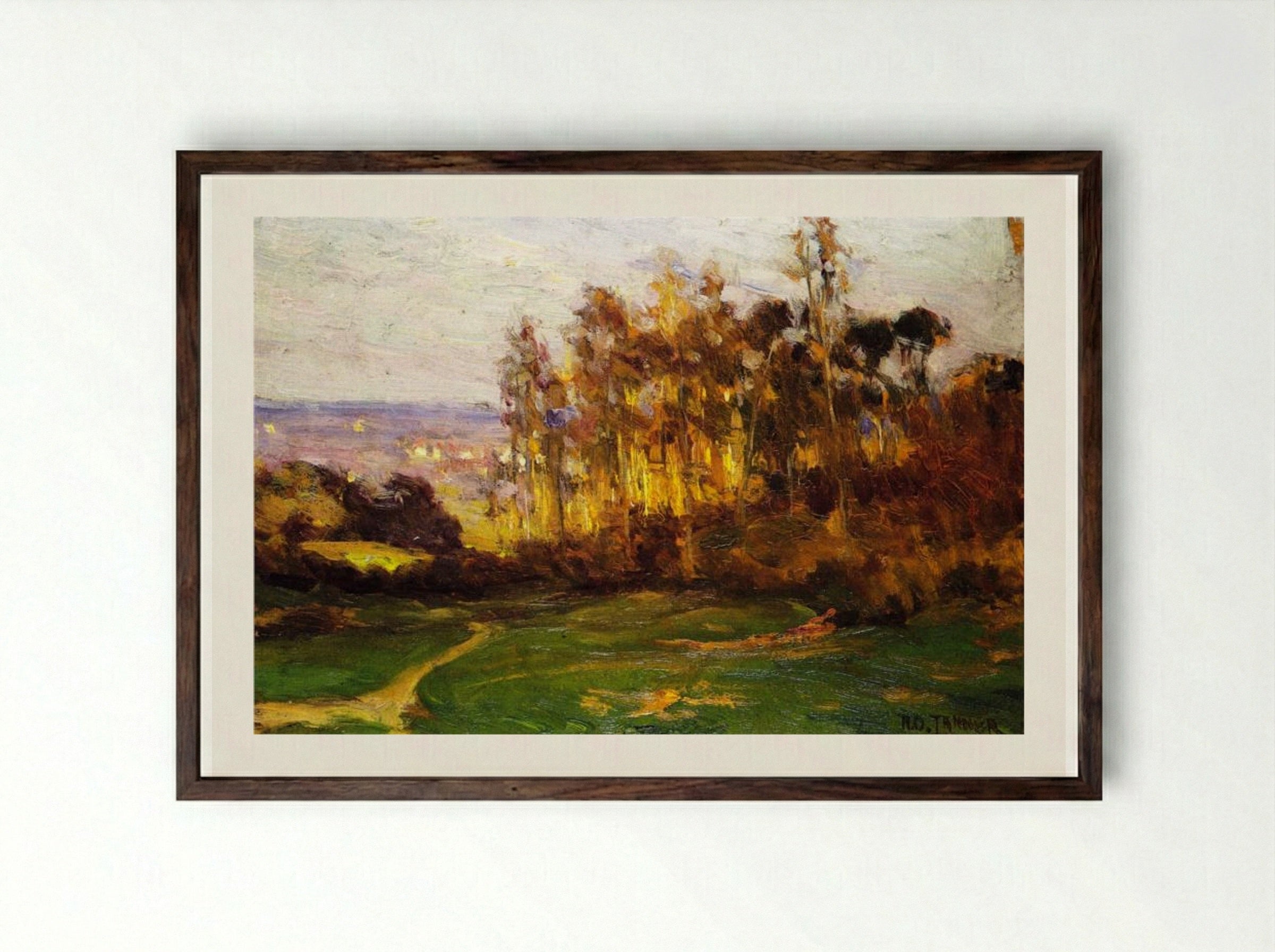Edge of the Forest - Henry Ossawa Tanner - Framed Print Dark Wood