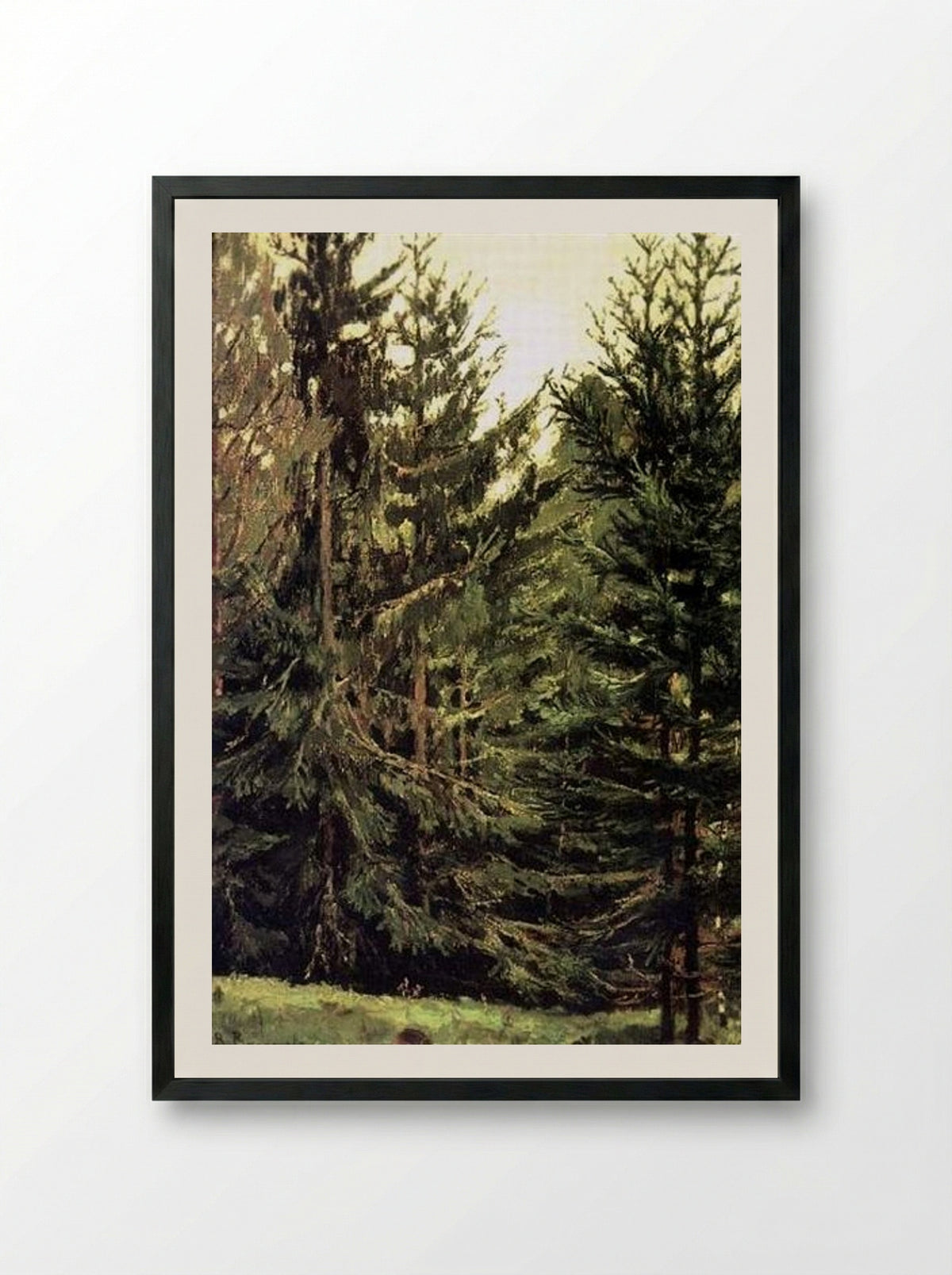 Edge of the Spruce Forest - Viktor Vasnetsov - Framed Print Black