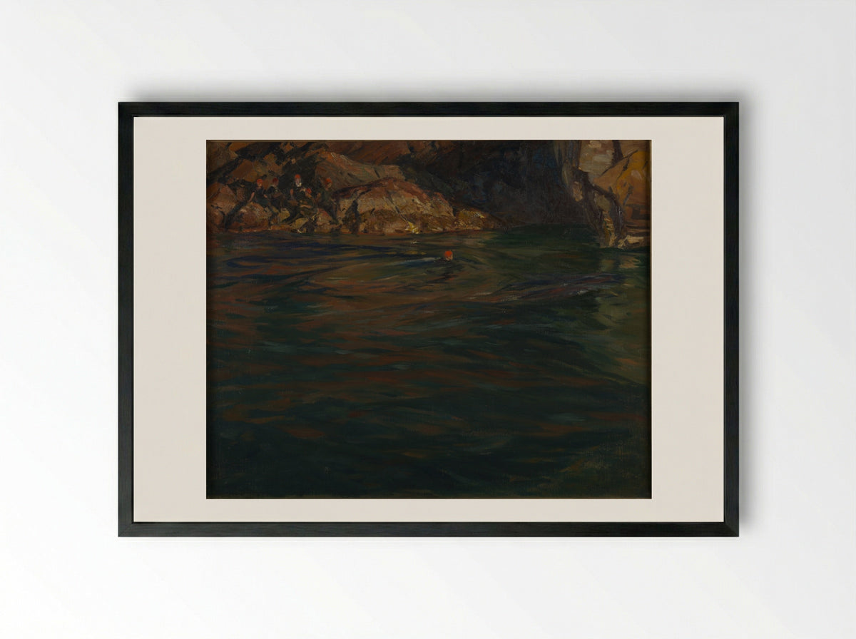 Edge of the Wood, Gerrish Island - Charles Herbert Woodbury - Framed Print Black