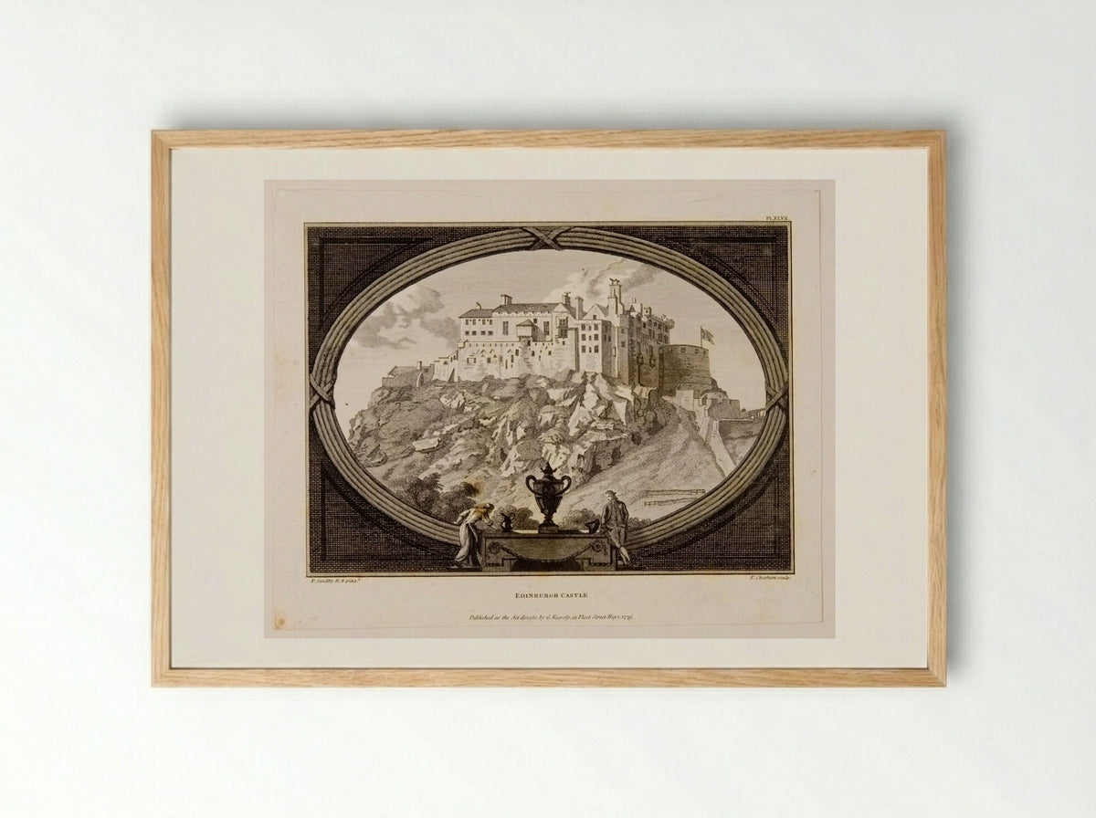 Edinburgh Castle - Francis Chesham - Framed Print Wood