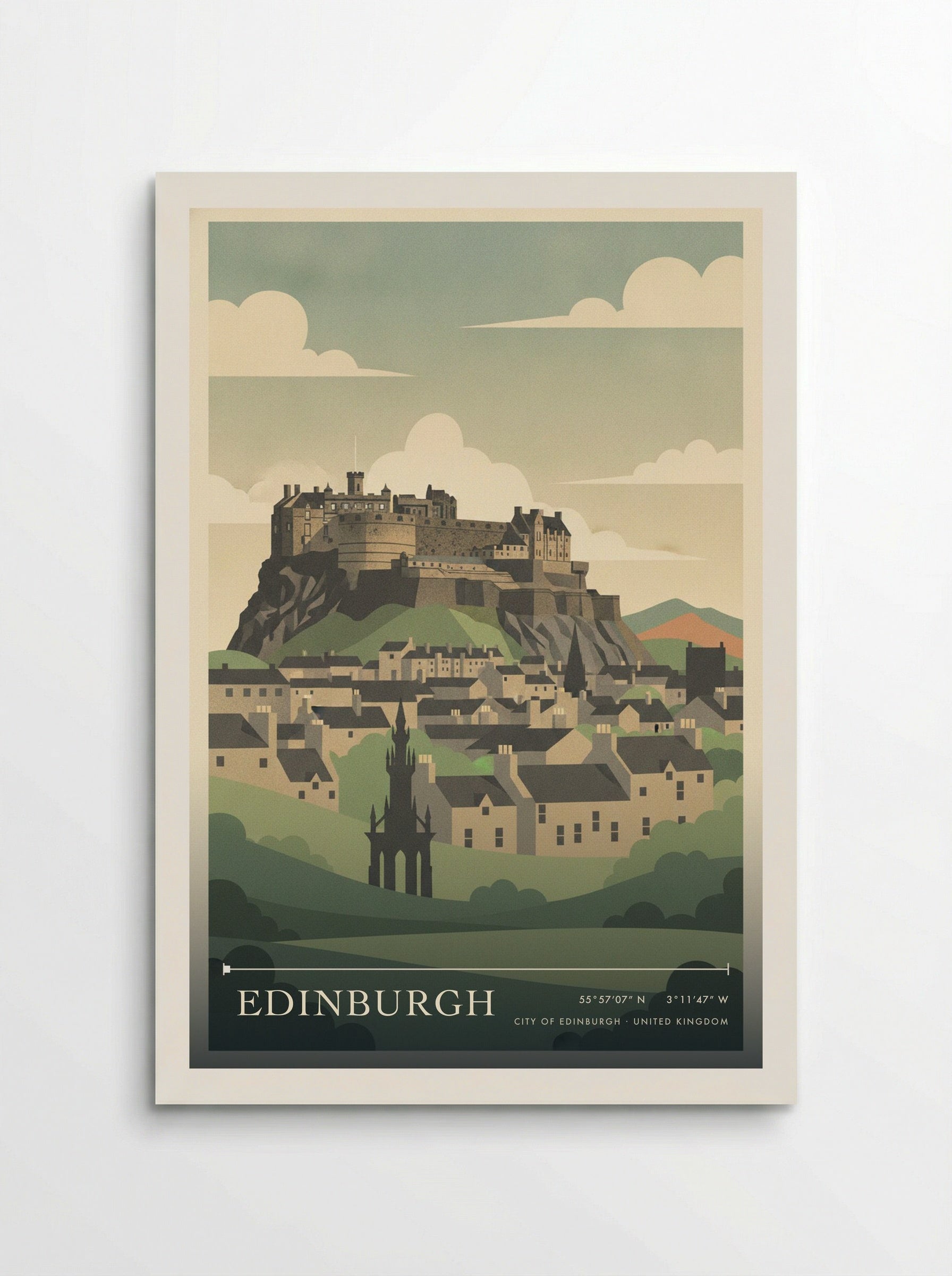 Edinburgh City of Edinburgh United Kingdom Travel Poster - Poster