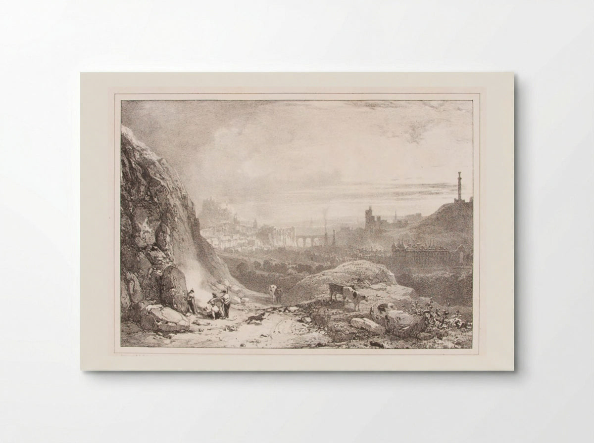 Edinburgh Seen from the Chapel of Saint Anthony - Richard Parkes Bonington - Poster