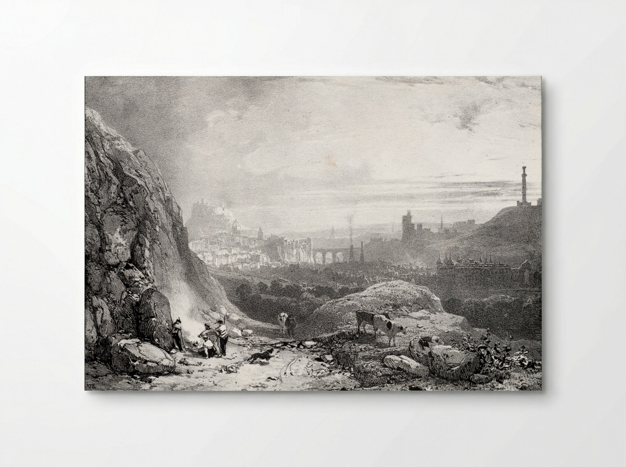 Edinburgh from St. Anthony Chapel - Richard Parkes Bonington - Poster