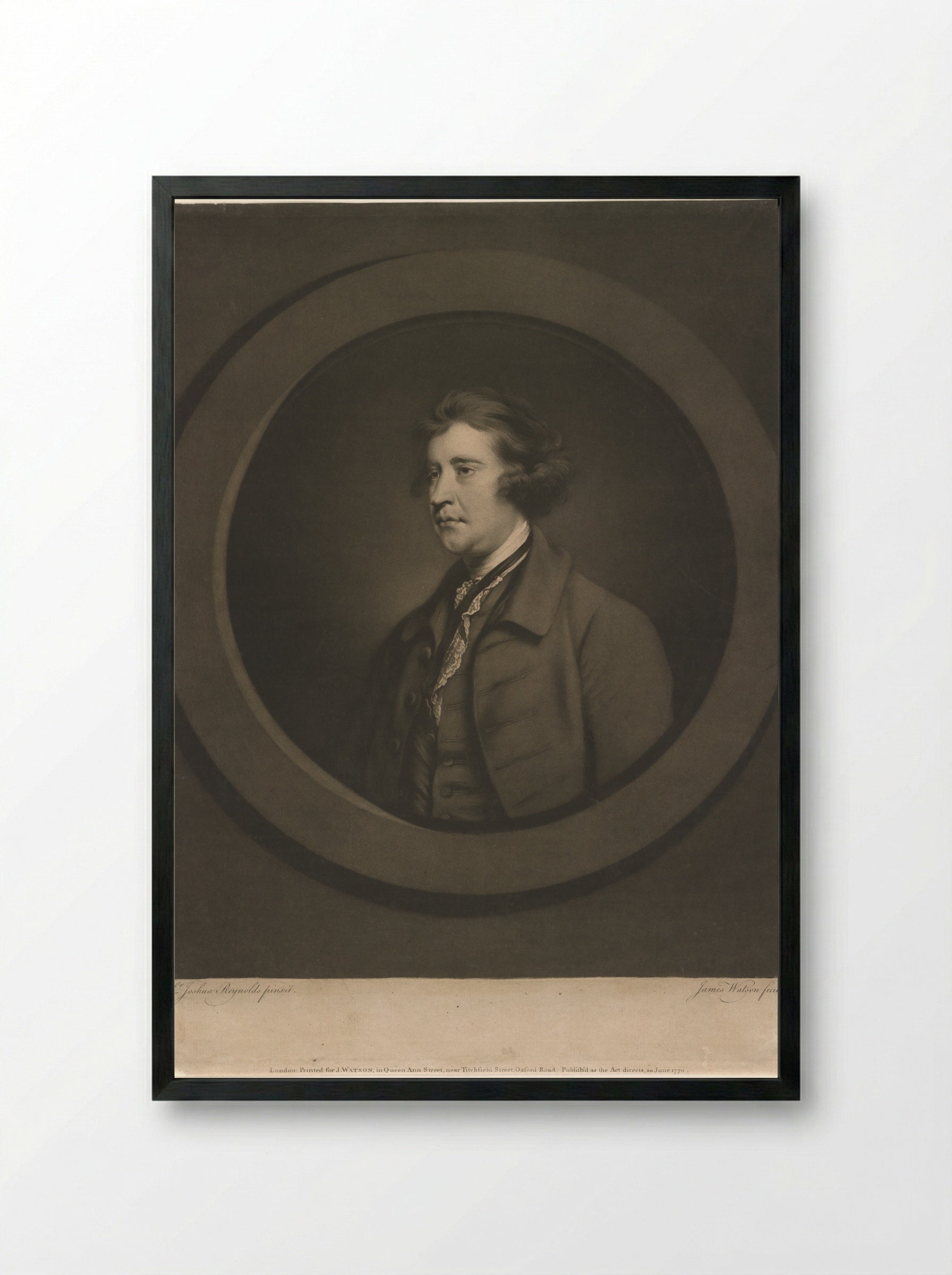 Edmund Burke - James Watson - Framed Print Black