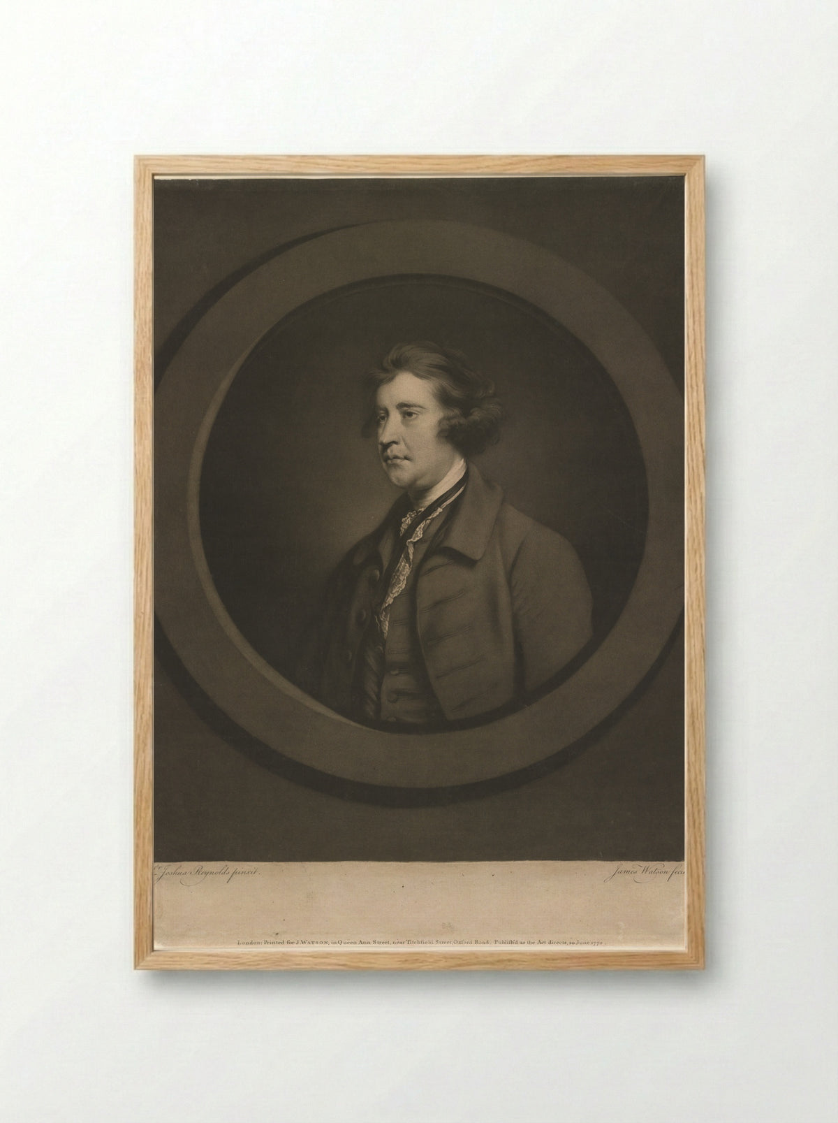 Edmund Burke - James Watson - Framed Print Wood