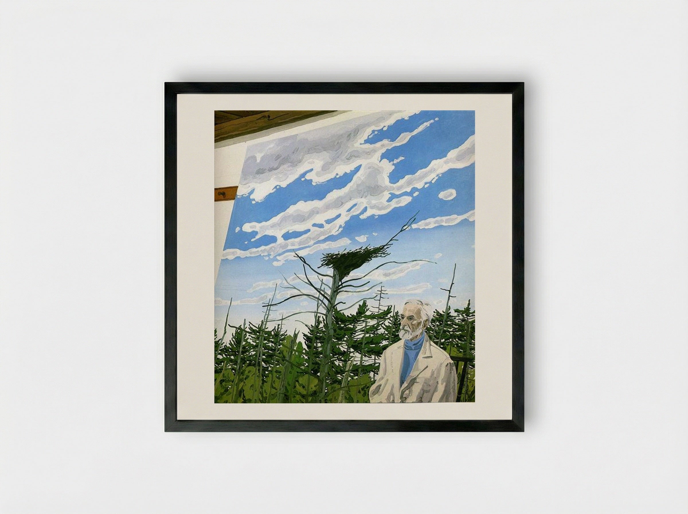 Edwin Before Osprey Nest - Neil Welliver - Framed Print Black