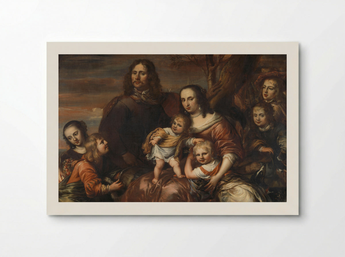 Een echtpaar met zes kinderen - Jürgen Ovens - Poster