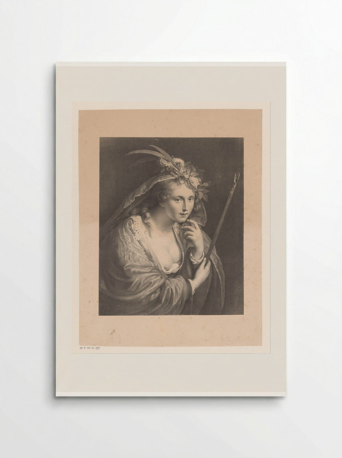 Een herderin, bekend als 'De schone herderin' - Jean Augustin Daiwaille - Poster