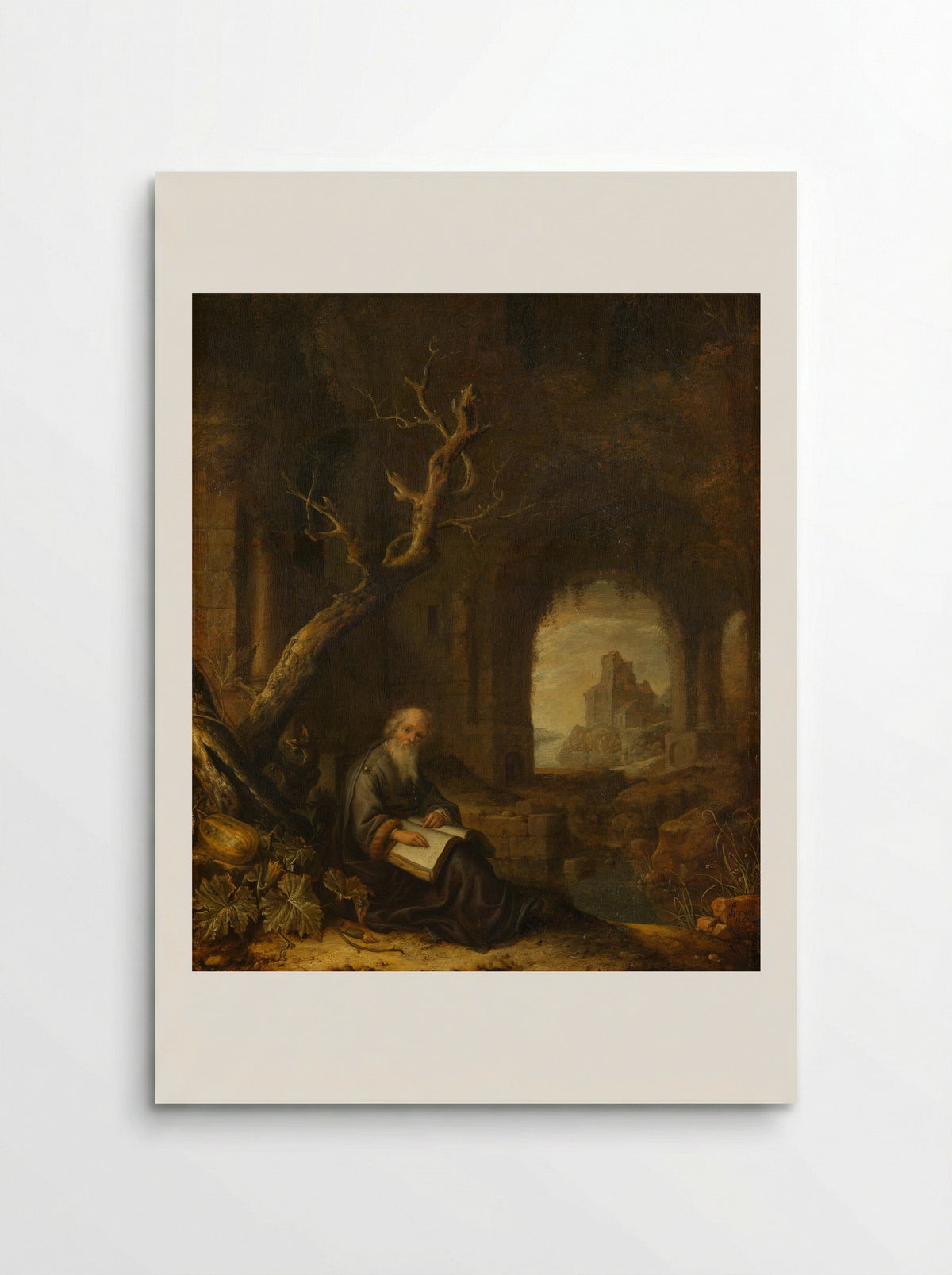 Een kluizenaar in een ruïne - Jan Adriaensz. van Staveren - Poster